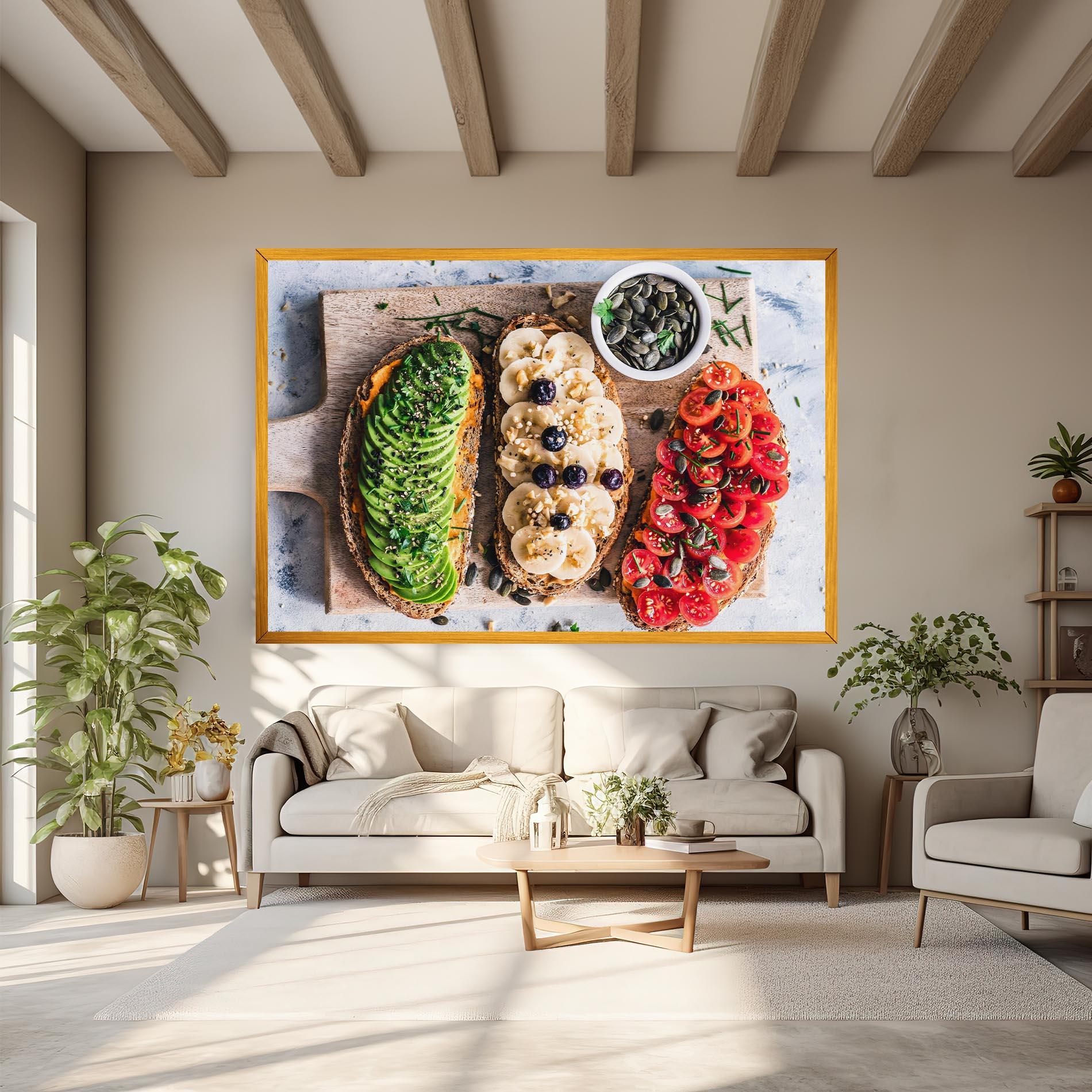 Leinwandbild Breakfast mockup 6