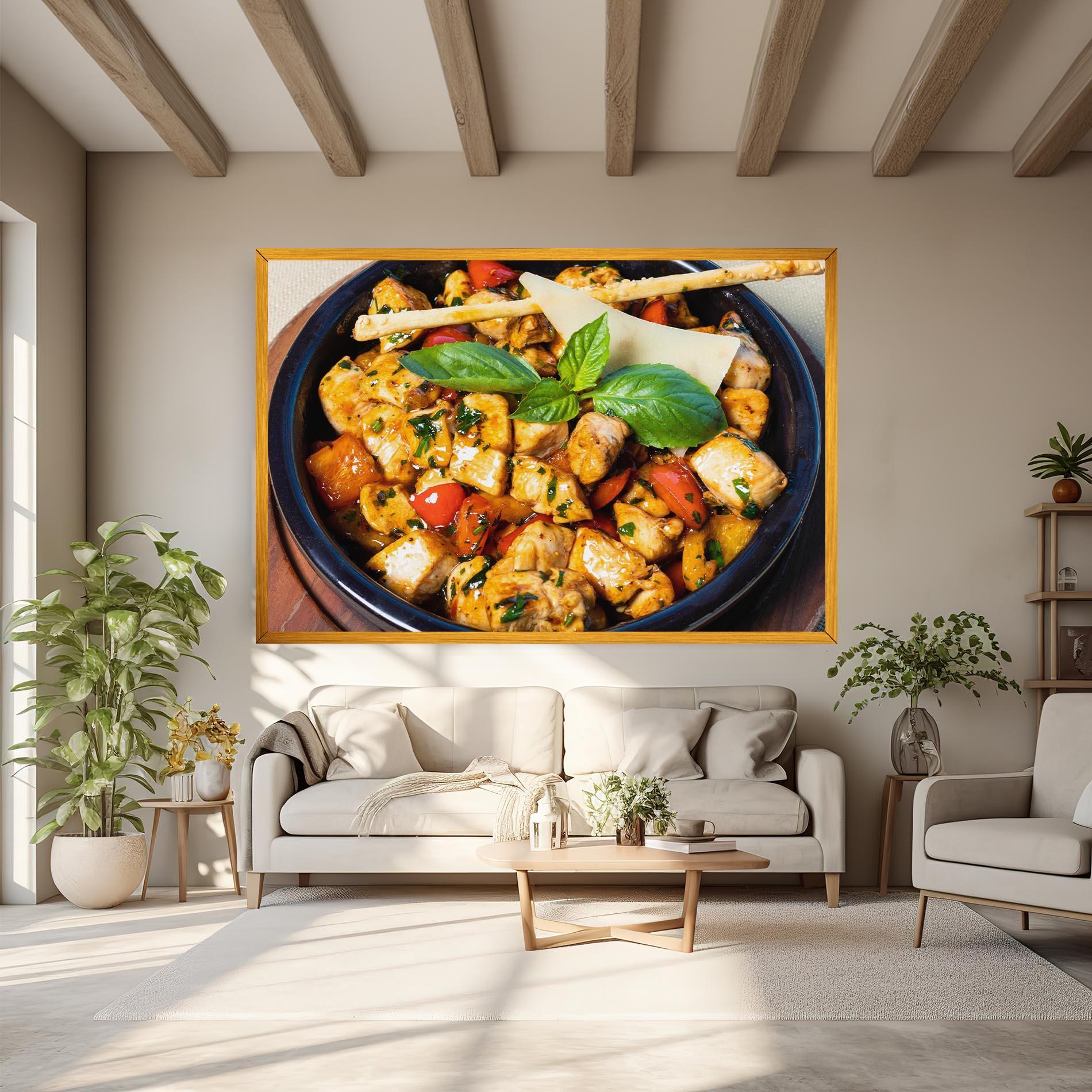 Leinwandbild Chicken Food mockup 6