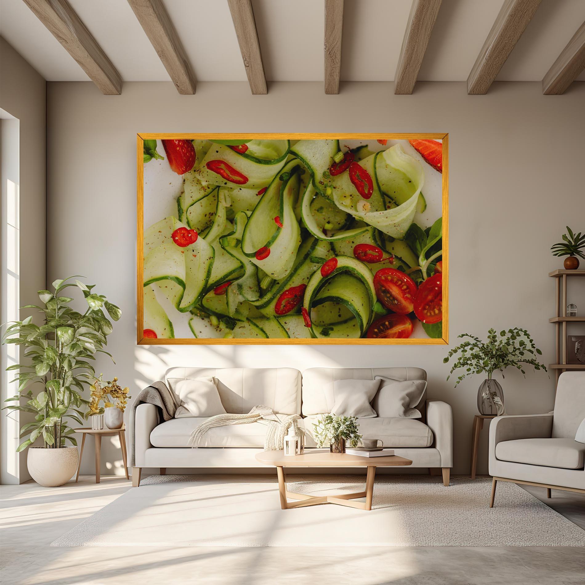 Leinwandbild Cucumber Food mockup 6