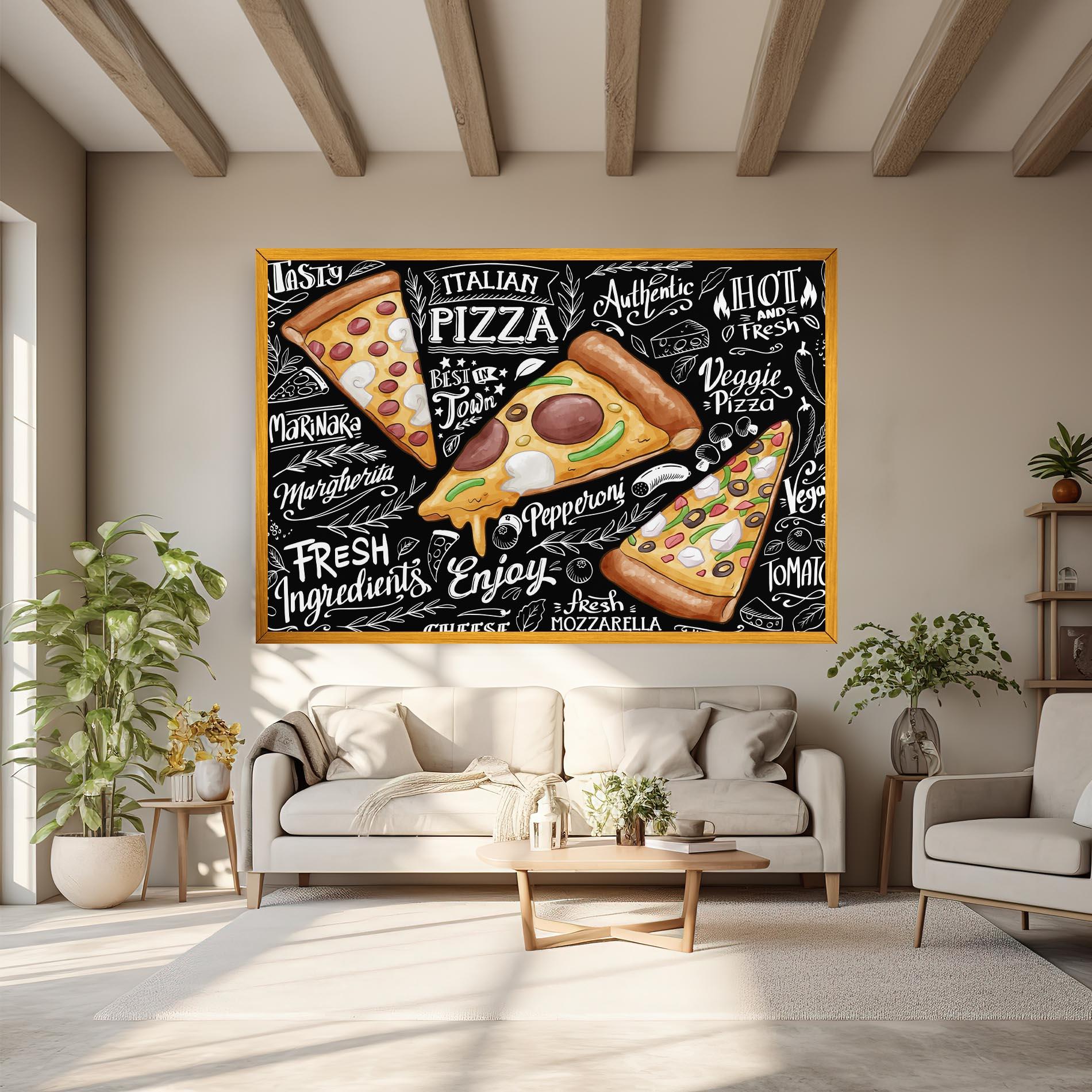 Leinwandbild Enjoy Pizza mockup 6