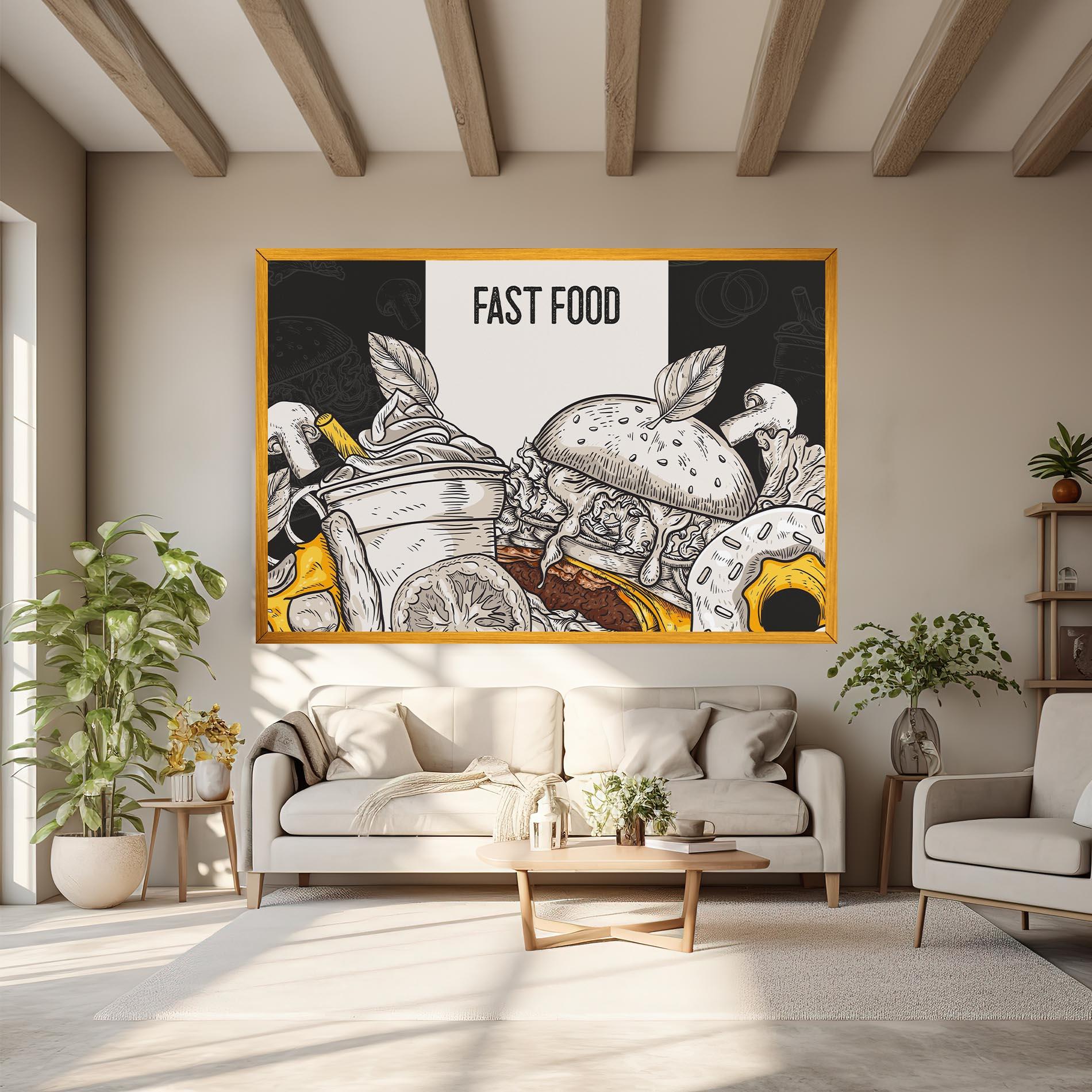 Leinwandbild Fast Food mockup 6