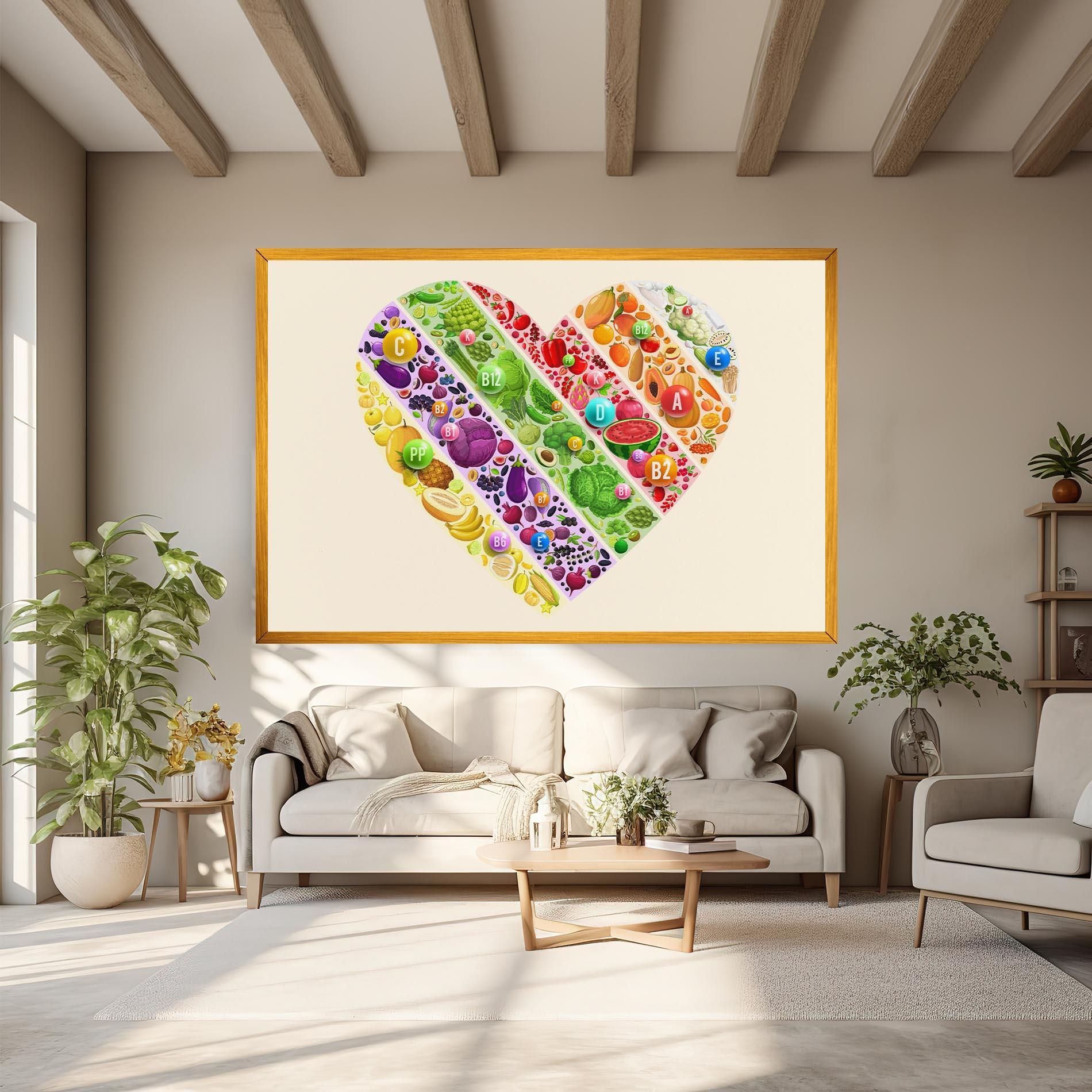 Leinwandbild Food Heart mockup 6
