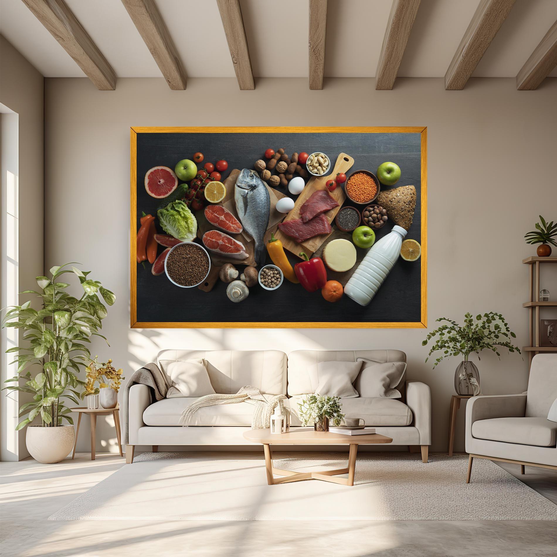 Leinwandbild Food Ingredients mockup 6