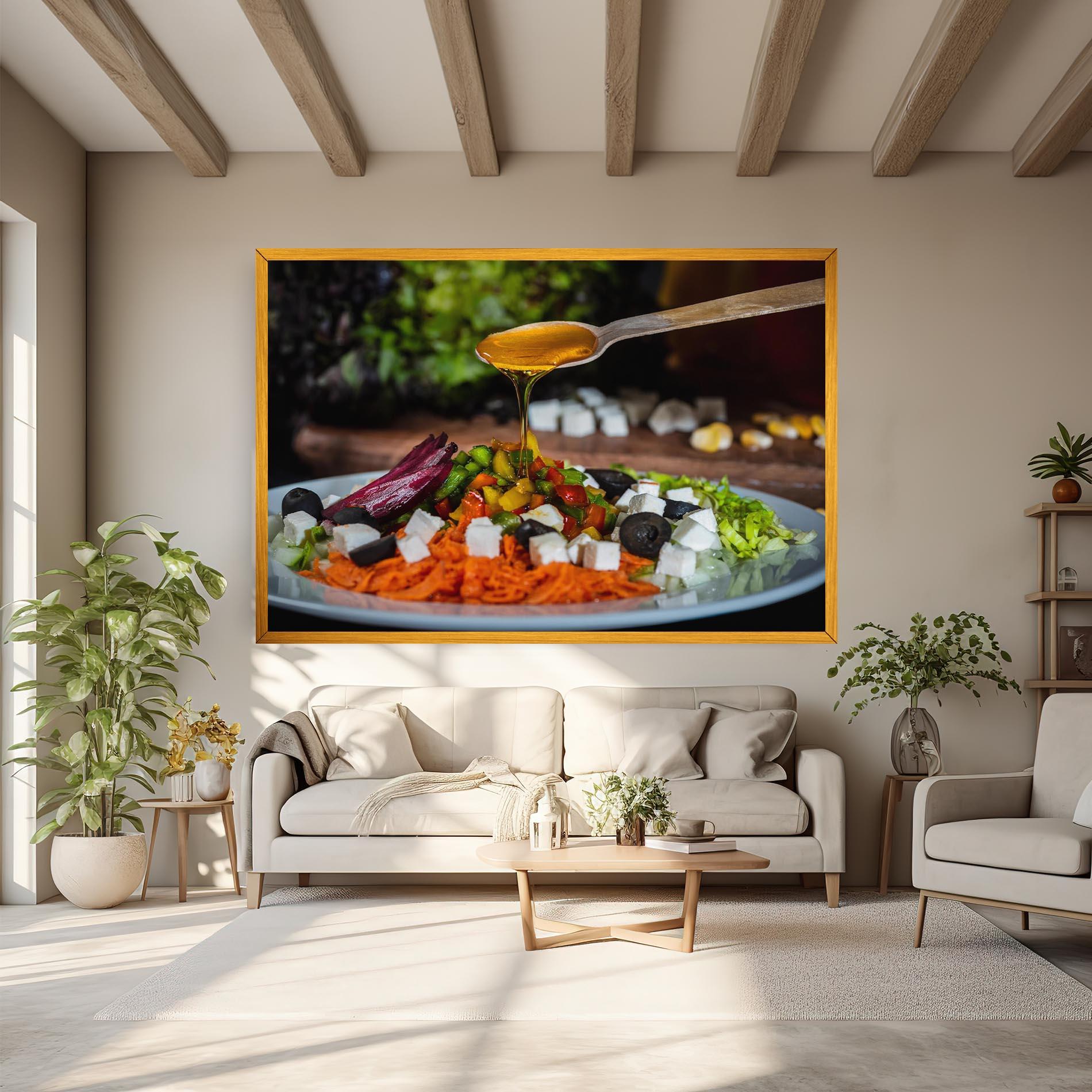 Leinwandbild Honey Over Food mockup 6