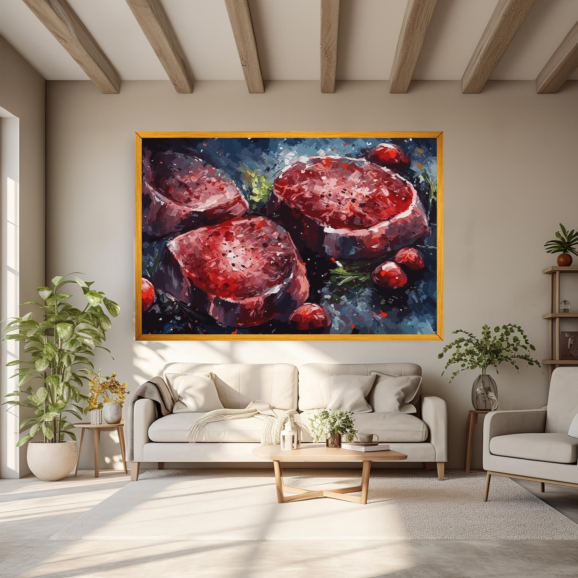 Leinwandbild Meat Art mockup 6
