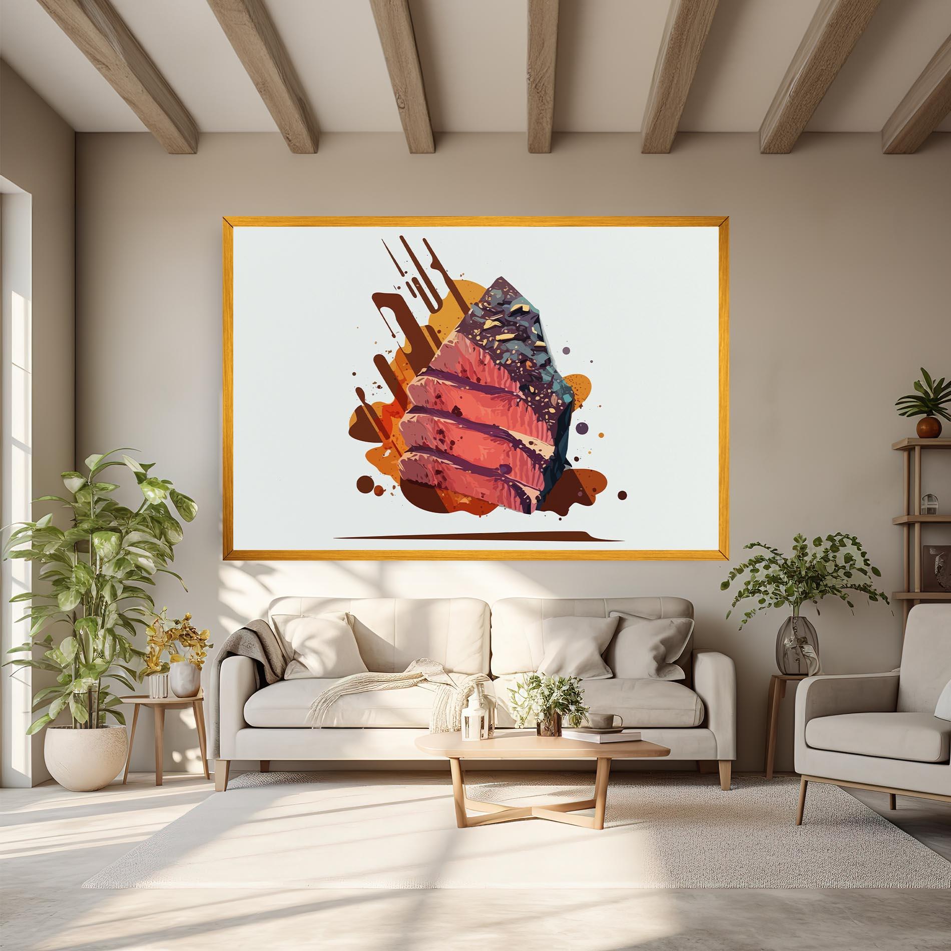 Leinwandbild Meat Floating mockup 6