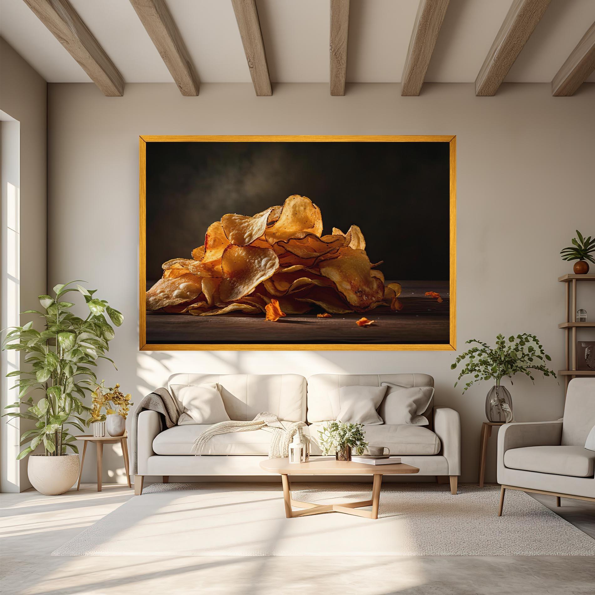 Leinwandbild Potato Chips mockup 6
