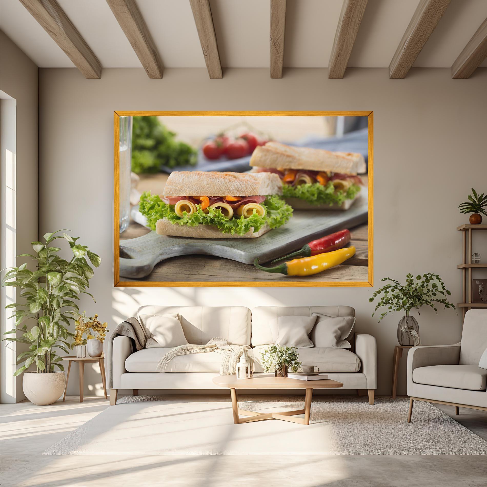 Leinwandbild Yum Sandwich mockup 6