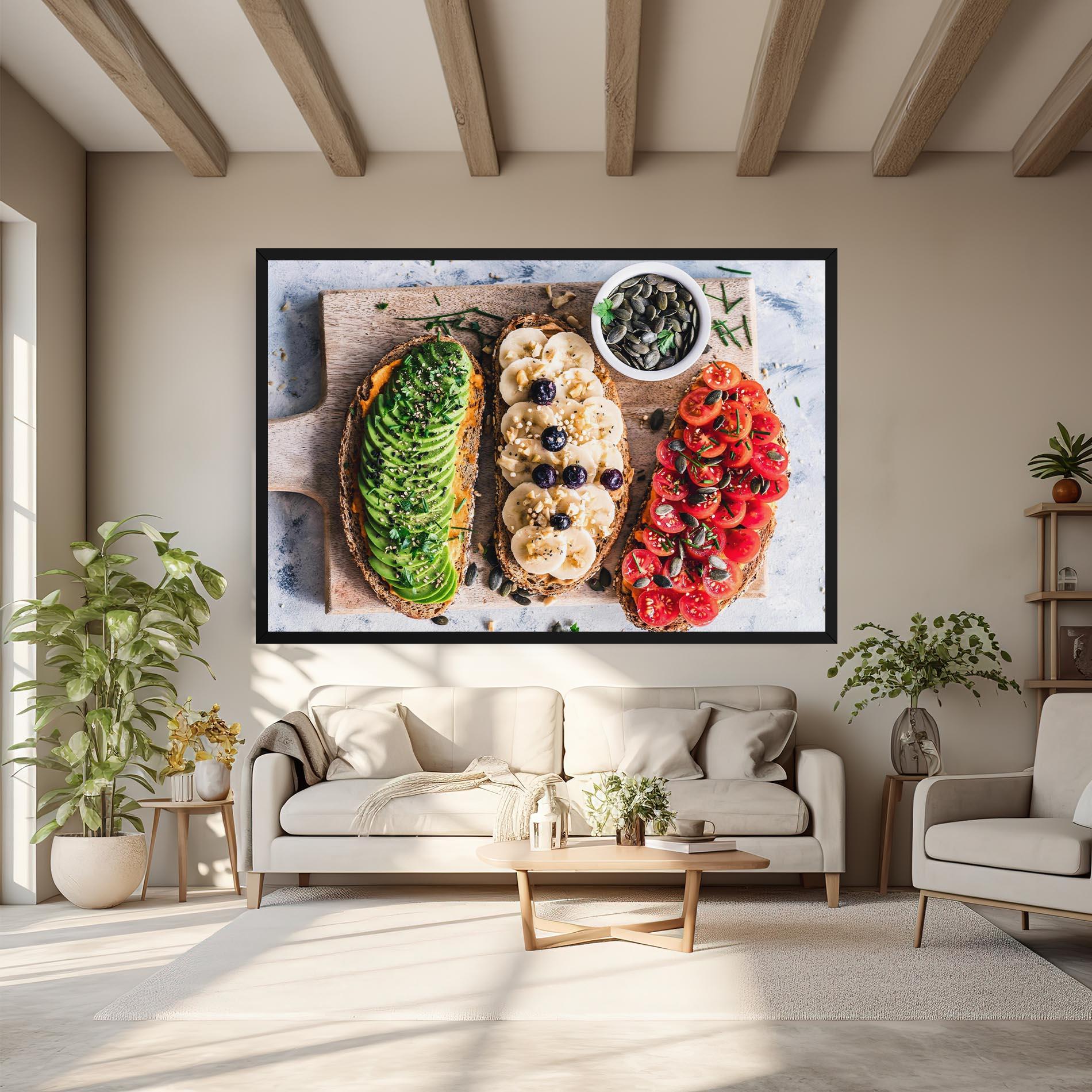 Leinwandbild Breakfast mockup 6