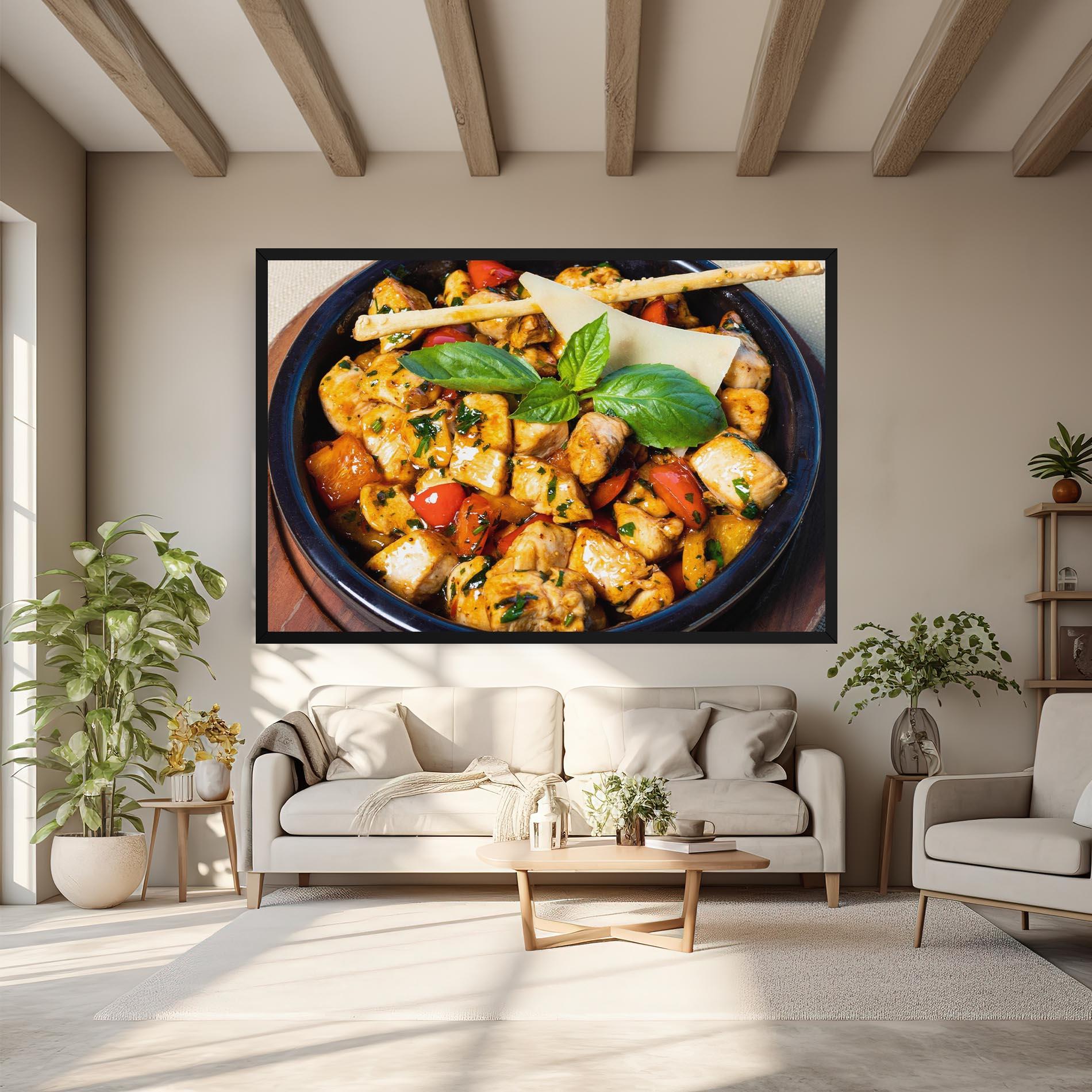 Leinwandbild Chicken Food mockup 6