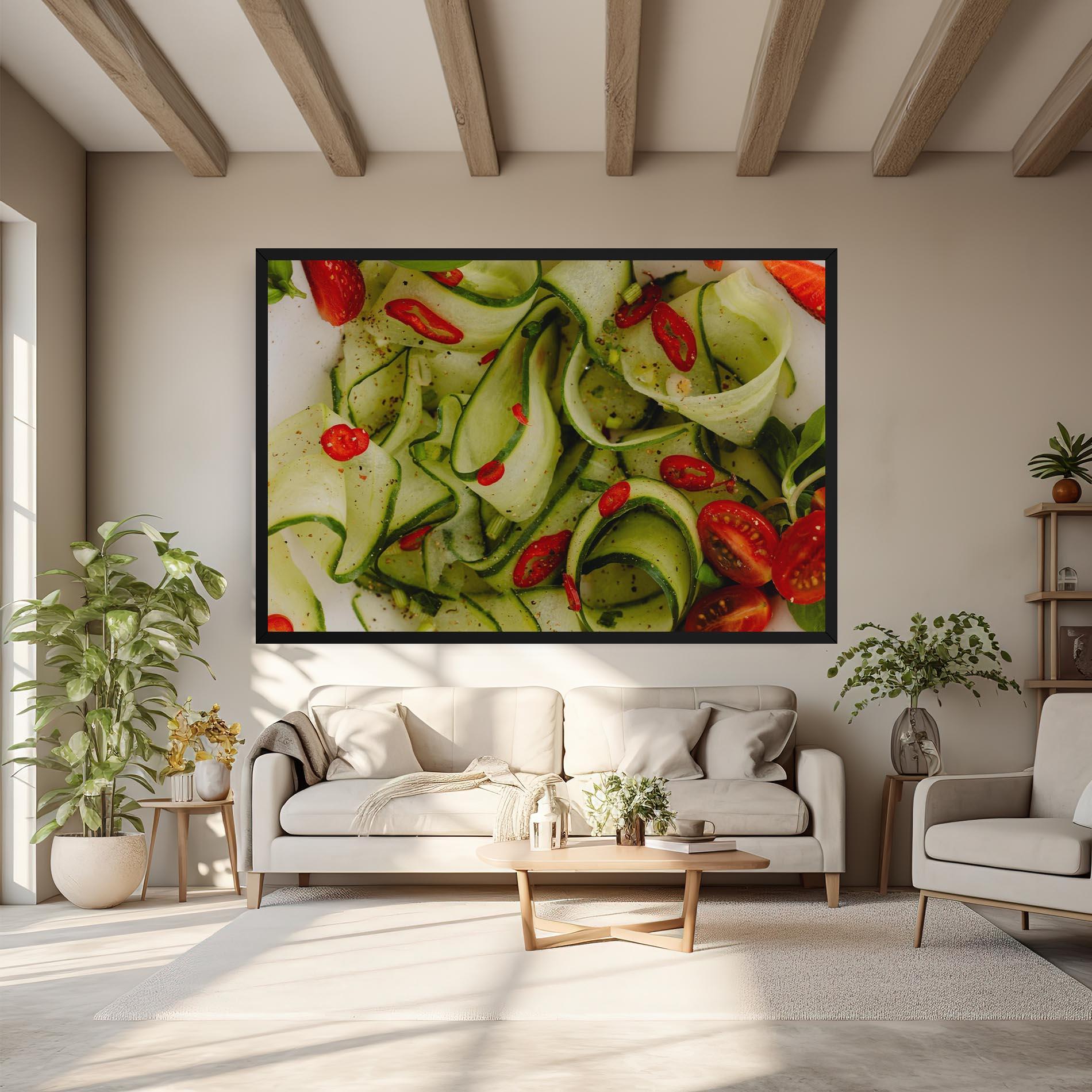 Leinwandbild Cucumber Food mockup 6