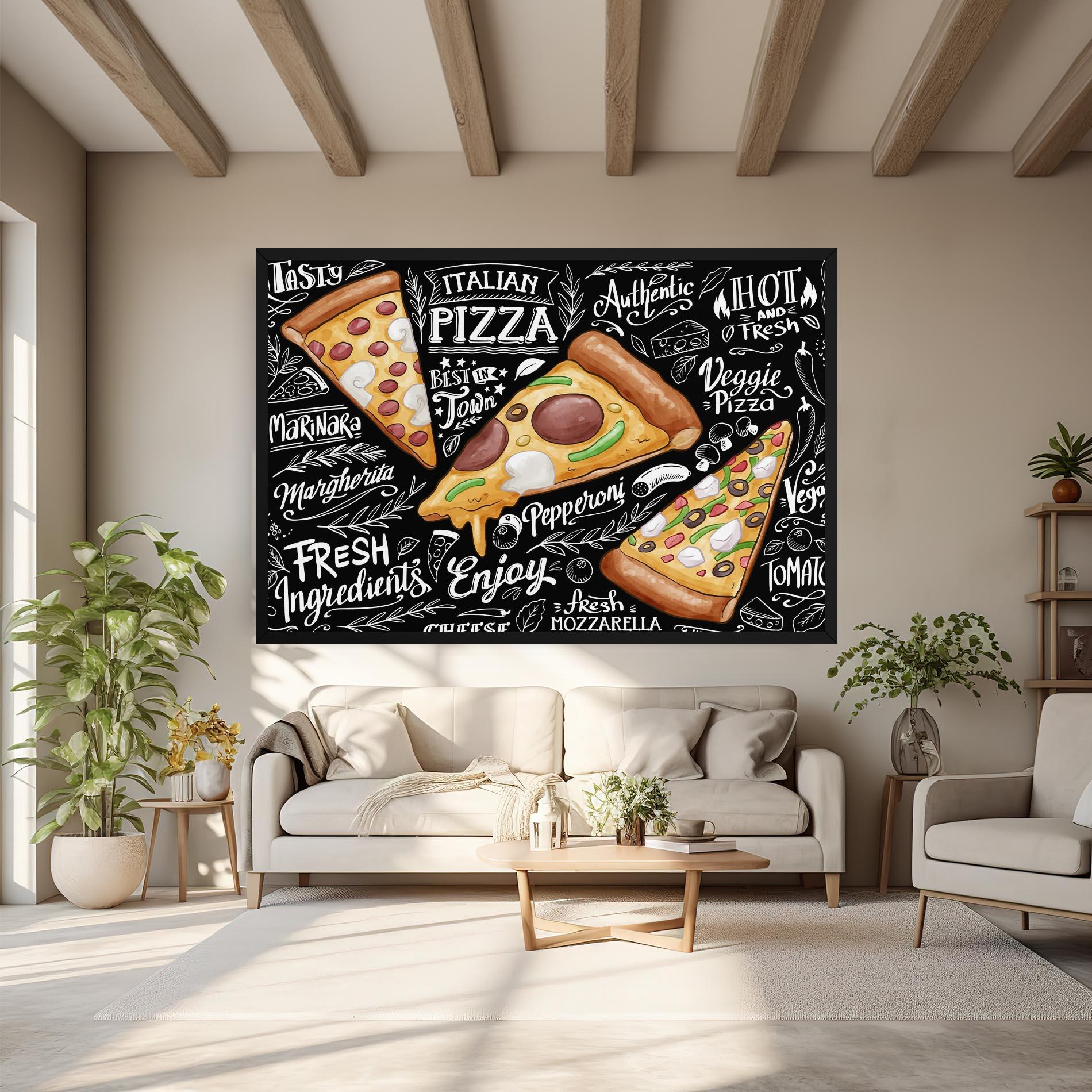Leinwandbild Enjoy Pizza mockup 6