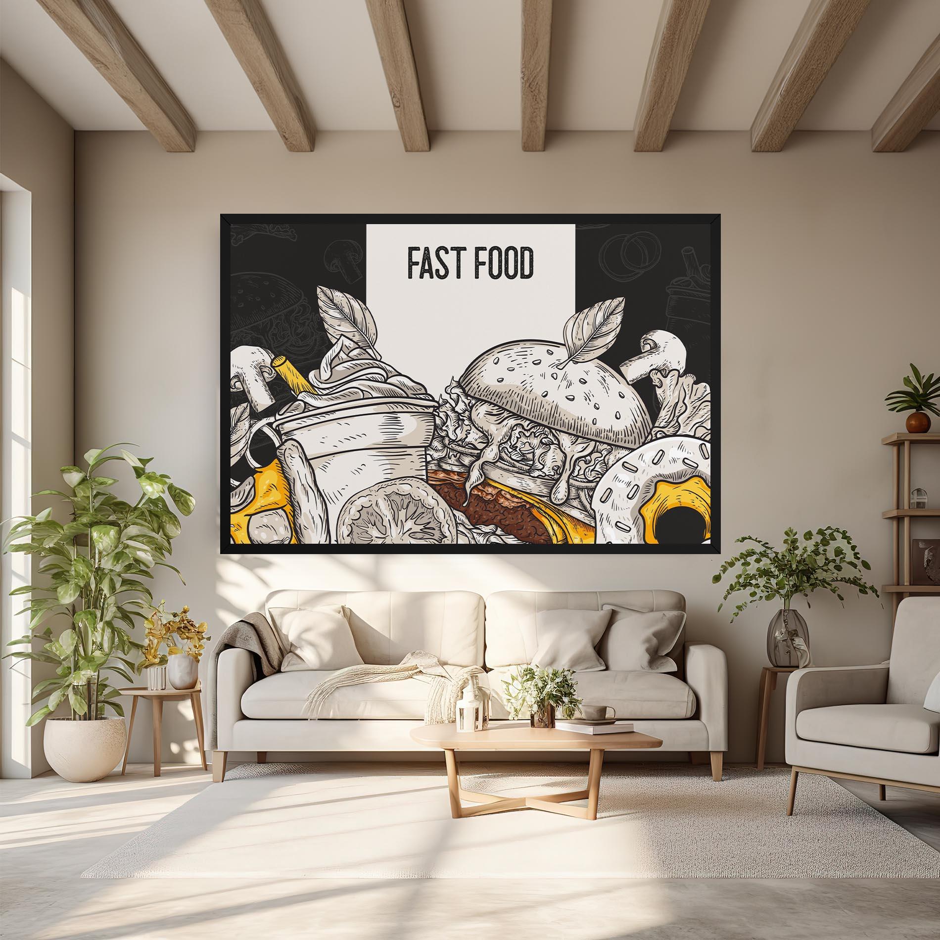 Leinwandbild Fast Food mockup 6