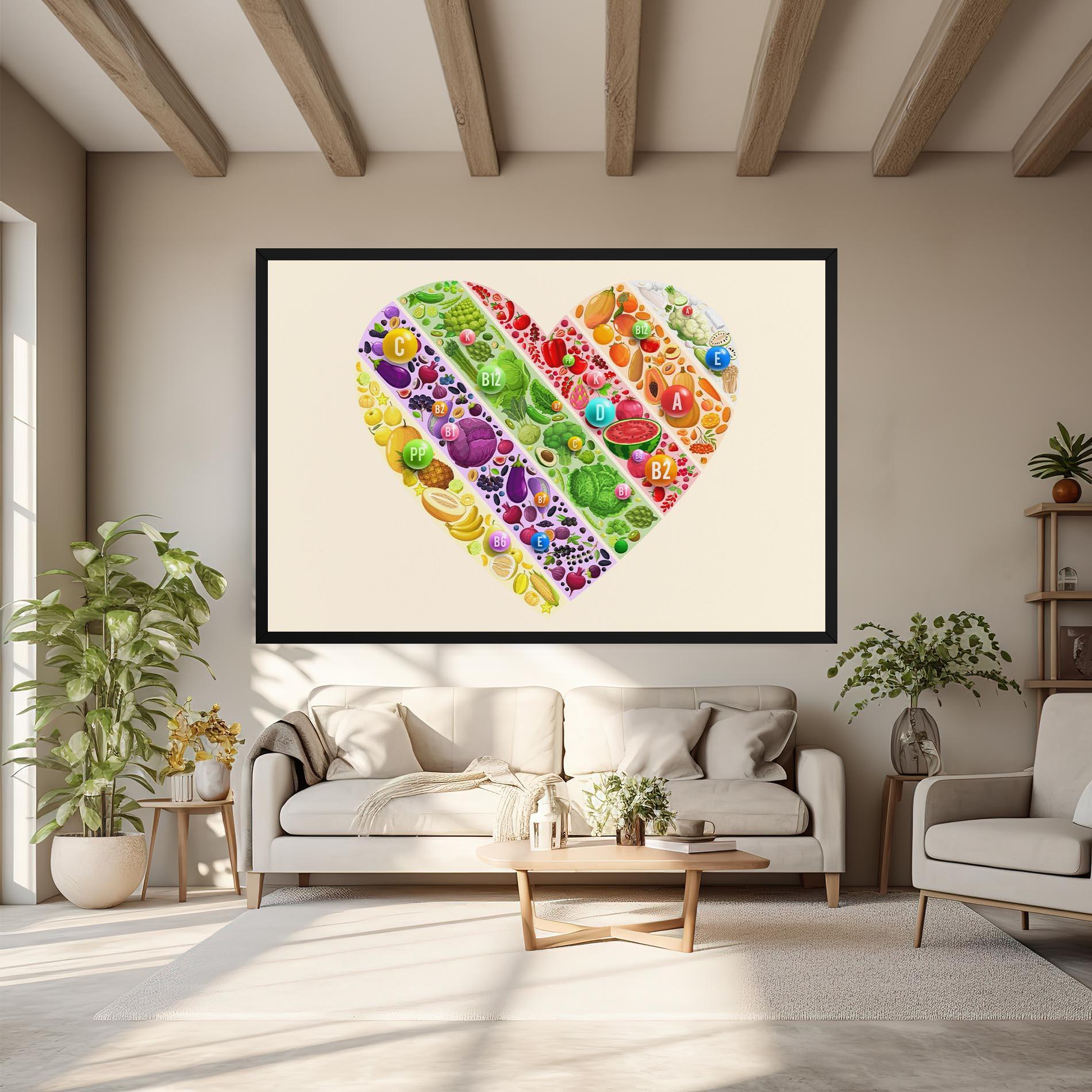Leinwandbild Food Heart mockup 6