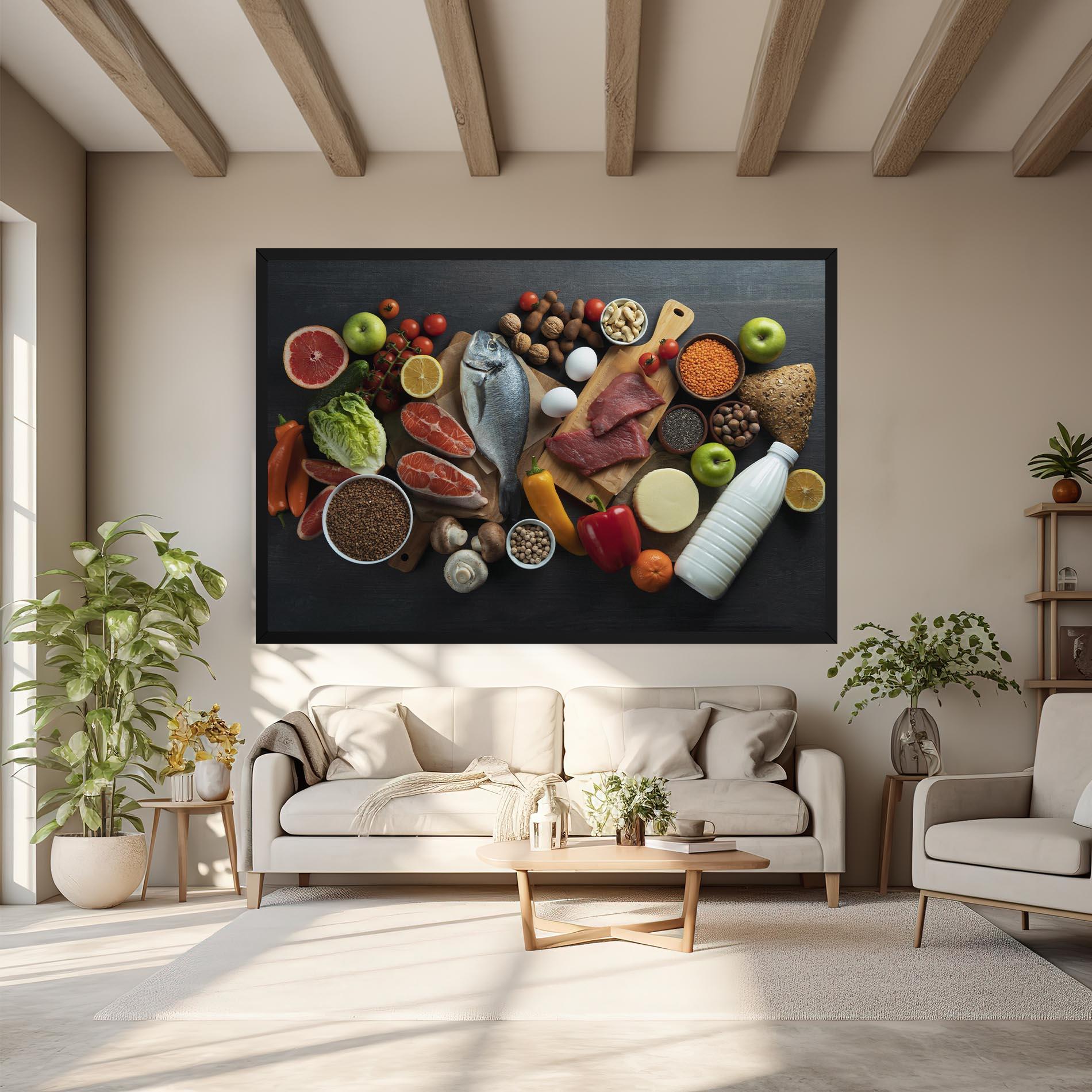 Leinwandbild Food Ingredients mockup 6