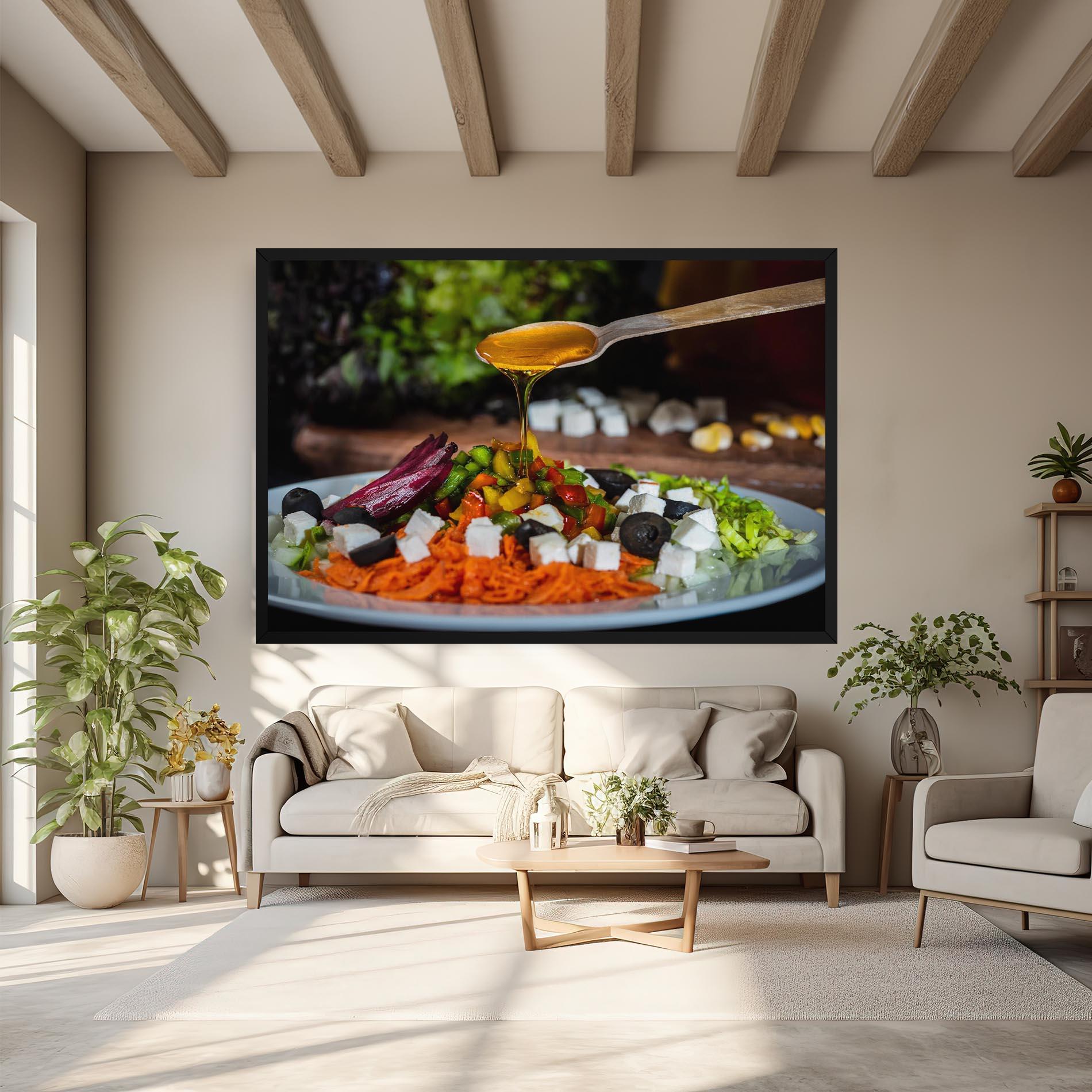 Leinwandbild Honey Over Food mockup 6