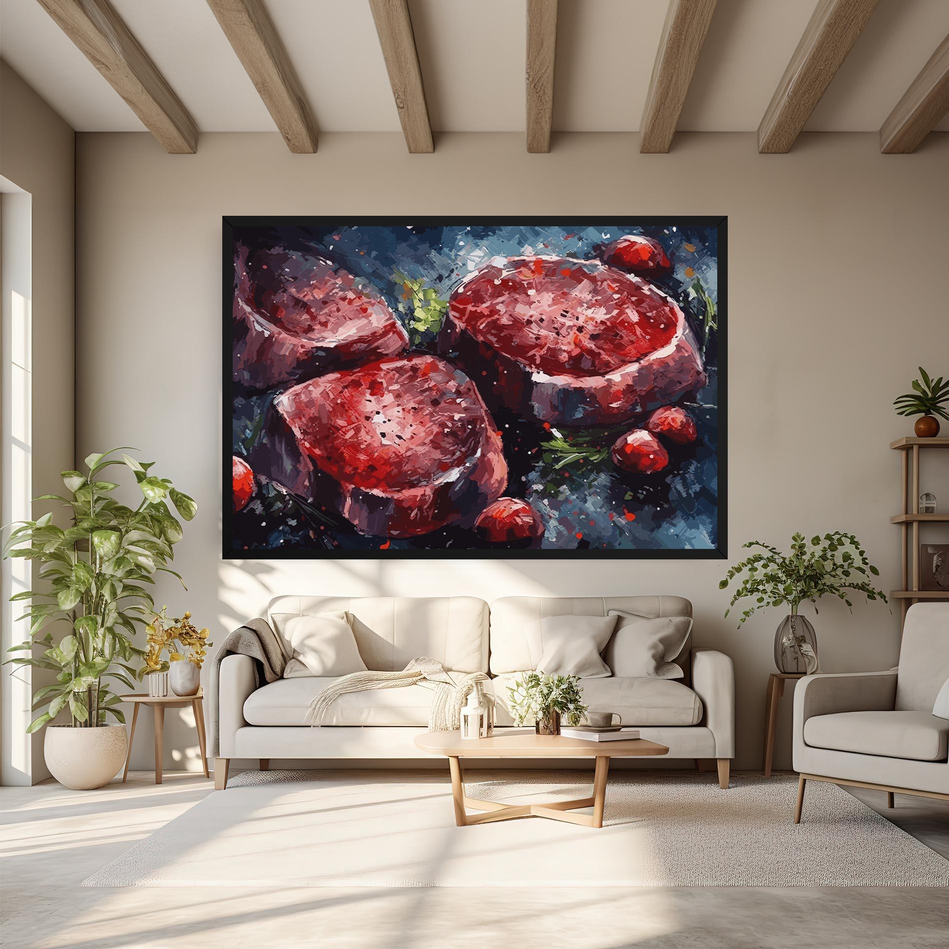 Leinwandbild Meat Art mockup 6