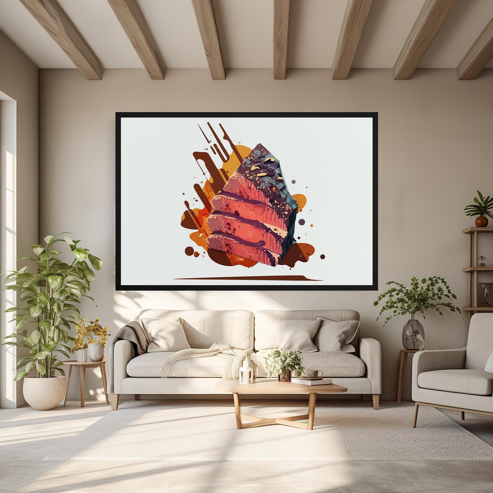 Leinwandbild Meat Floating mockup 6