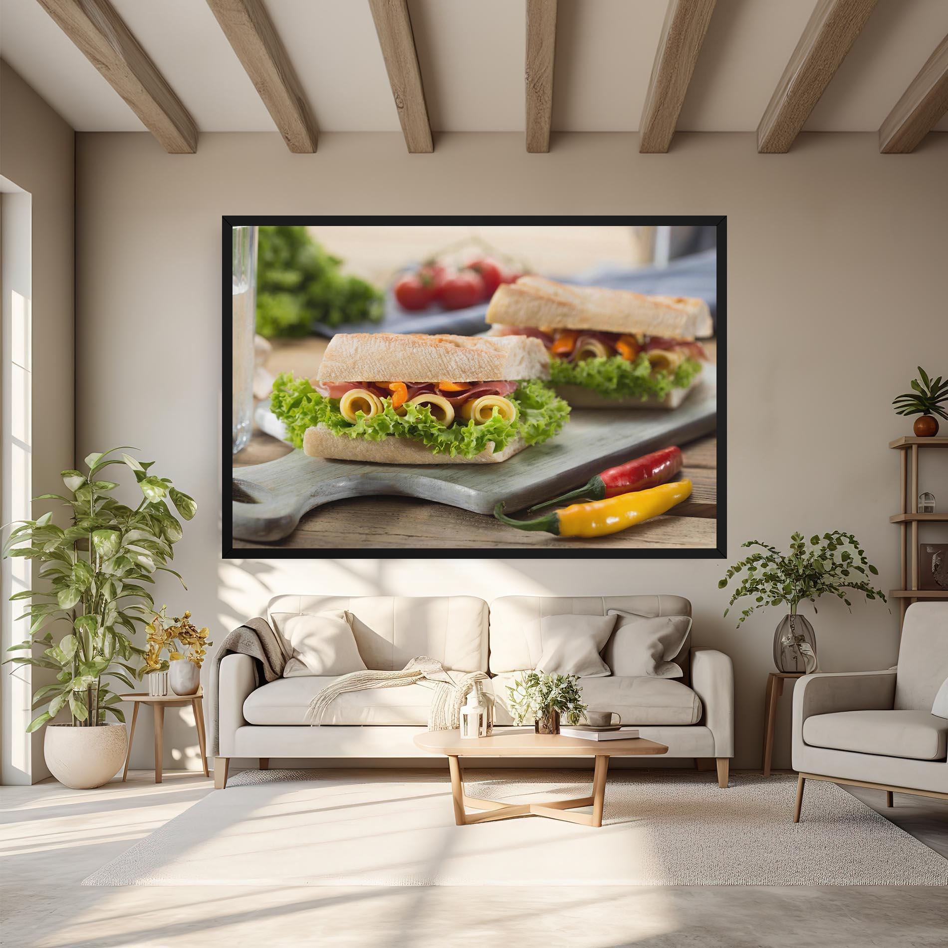 Leinwandbild Yum Sandwich mockup 6
