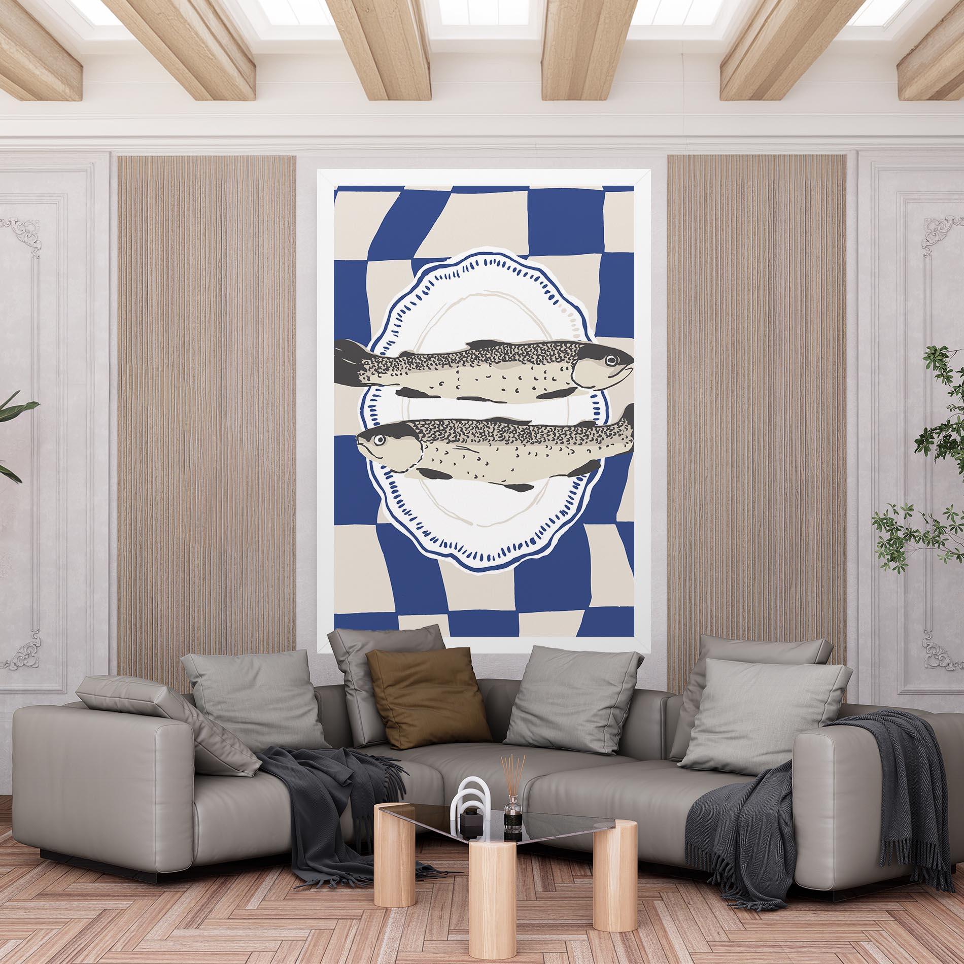 Leinwandbild Food Fish mockup 6