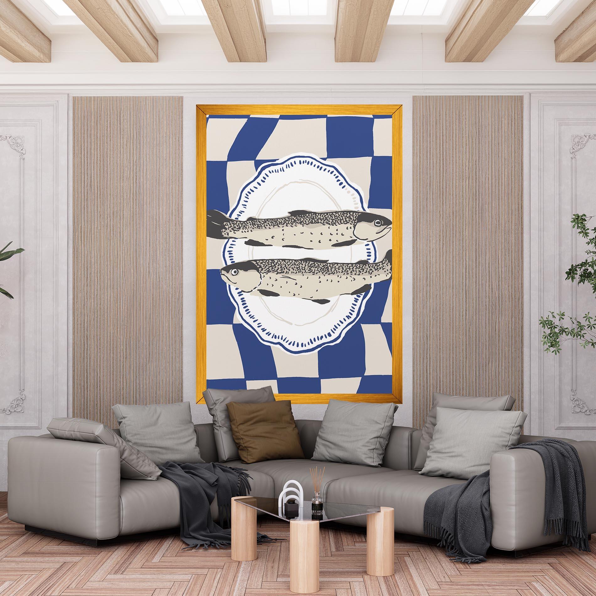 Leinwandbild Food Fish mockup 6