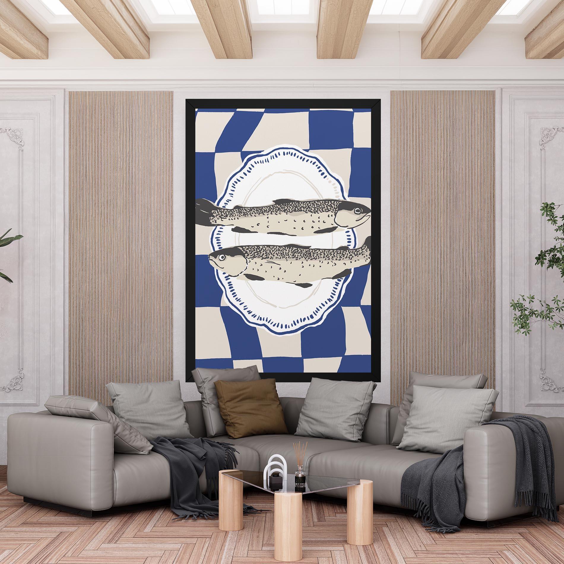 Leinwandbild Food Fish mockup 6