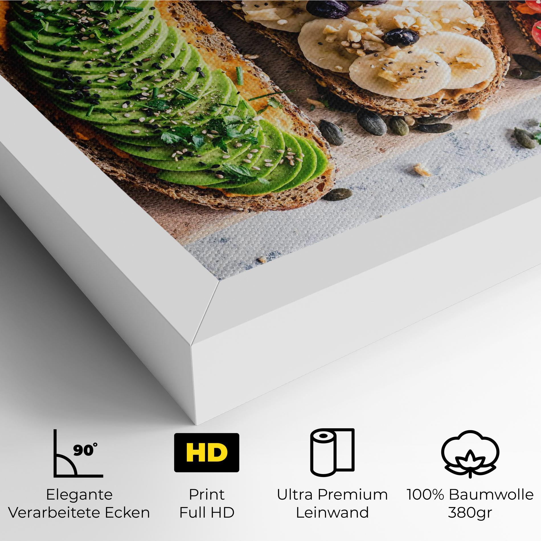 Leinwandbild Breakfast mockup 4