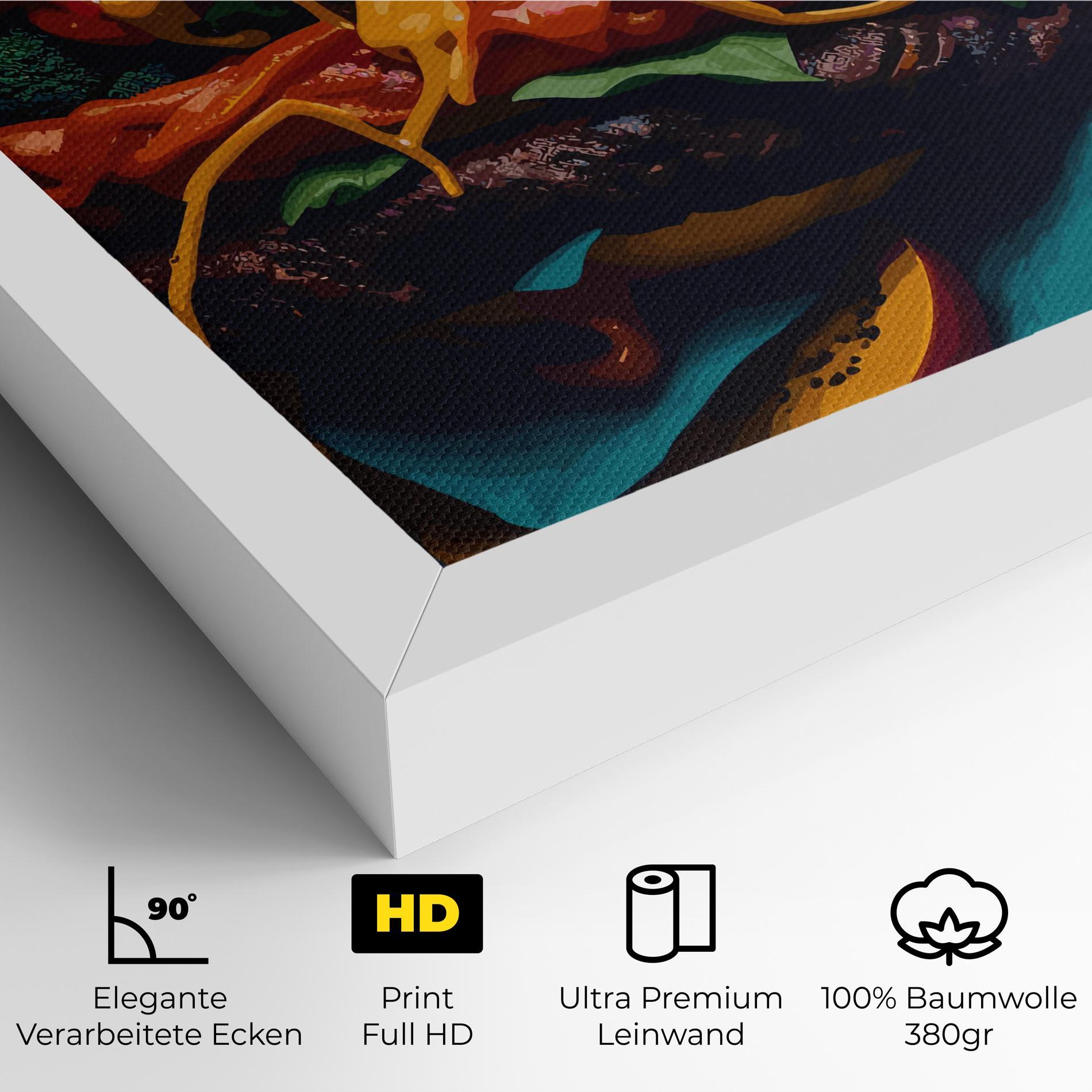 Leinwandbild Burger Mustard mockup 4