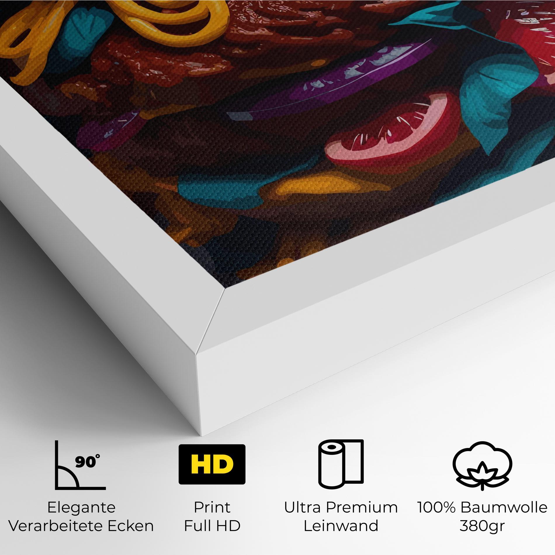 Leinwandbild Crazy Burger mockup 4