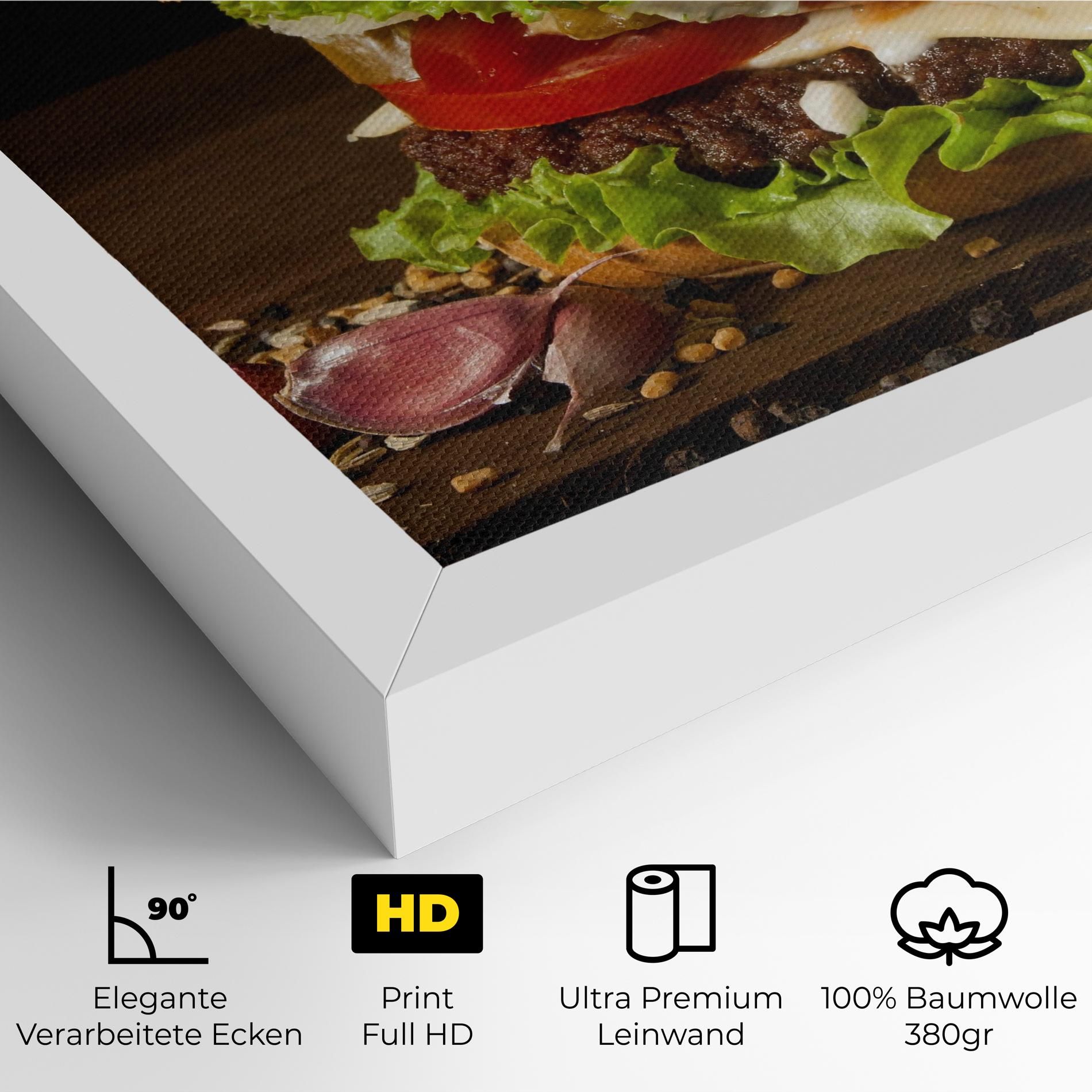 Delicious Hamburger mockup 4
