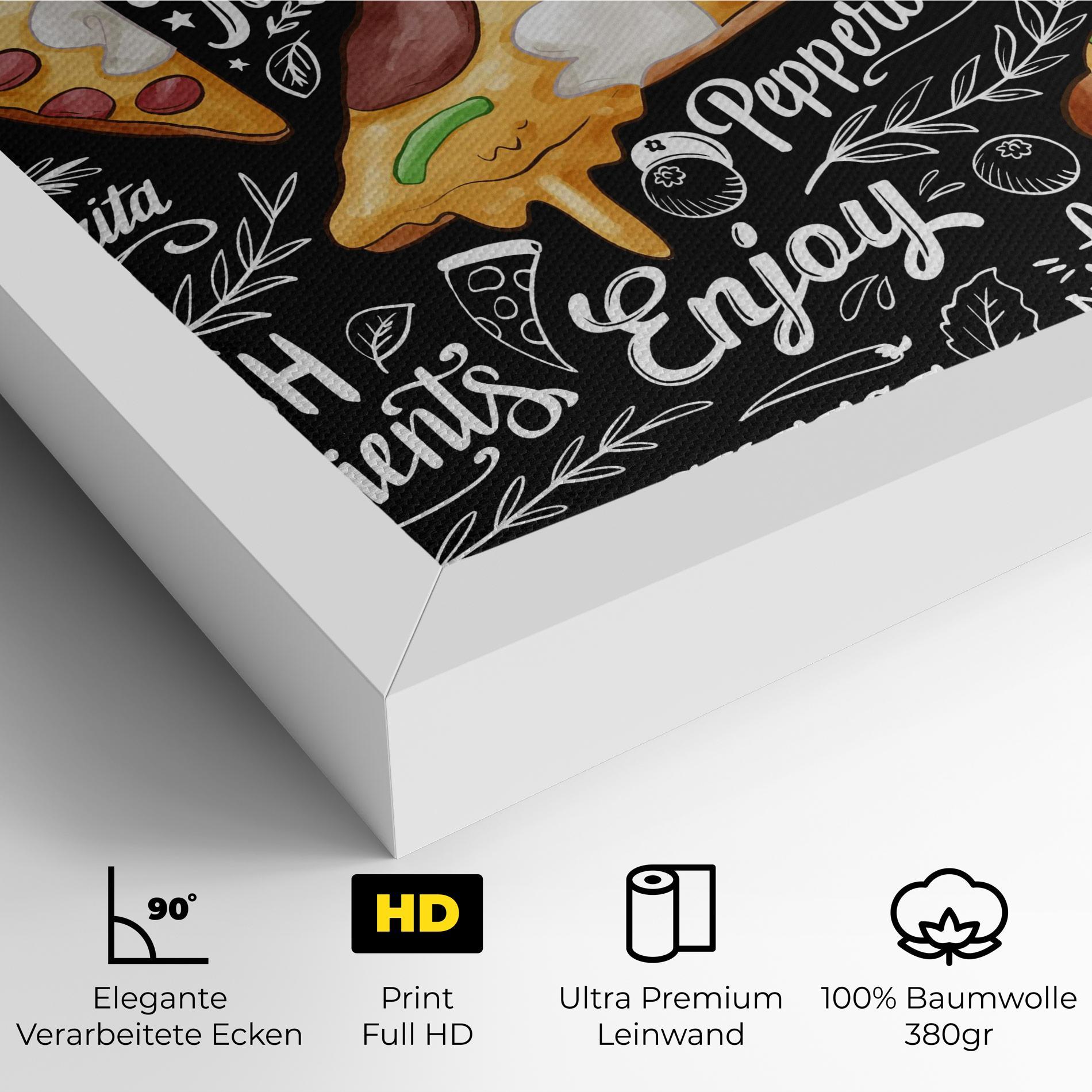 Leinwandbild Enjoy Pizza mockup 4