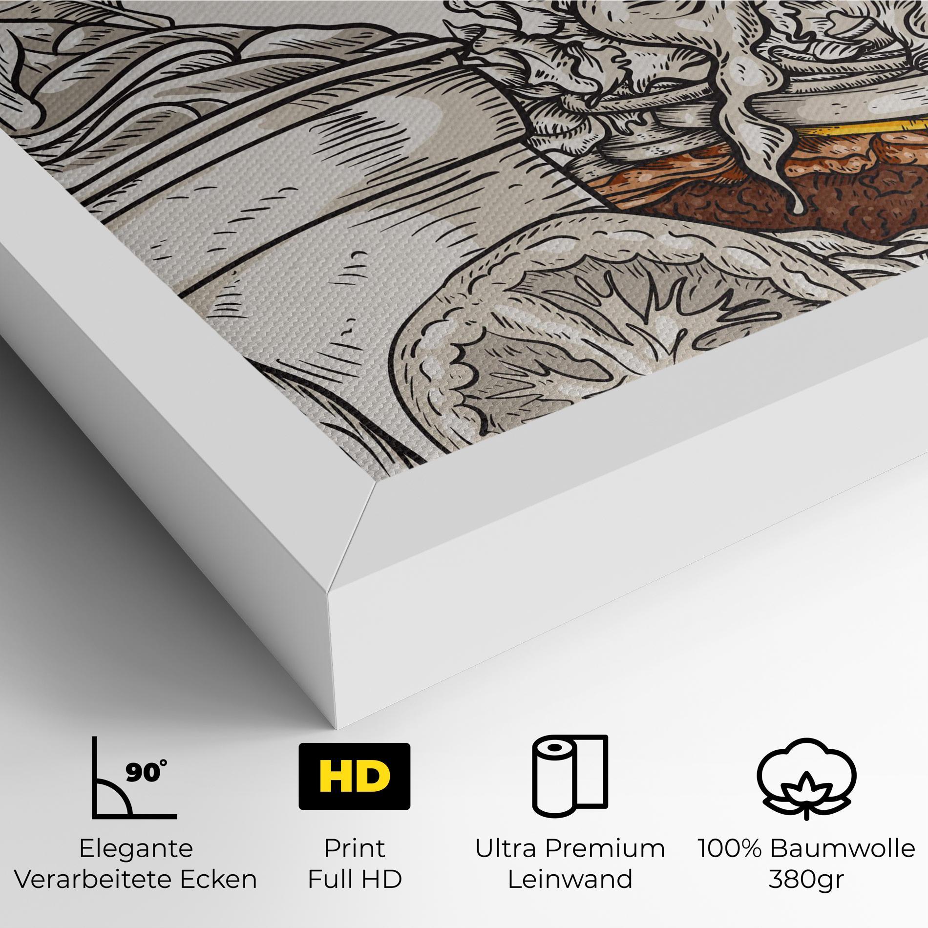 Leinwandbild Fast Food mockup 4