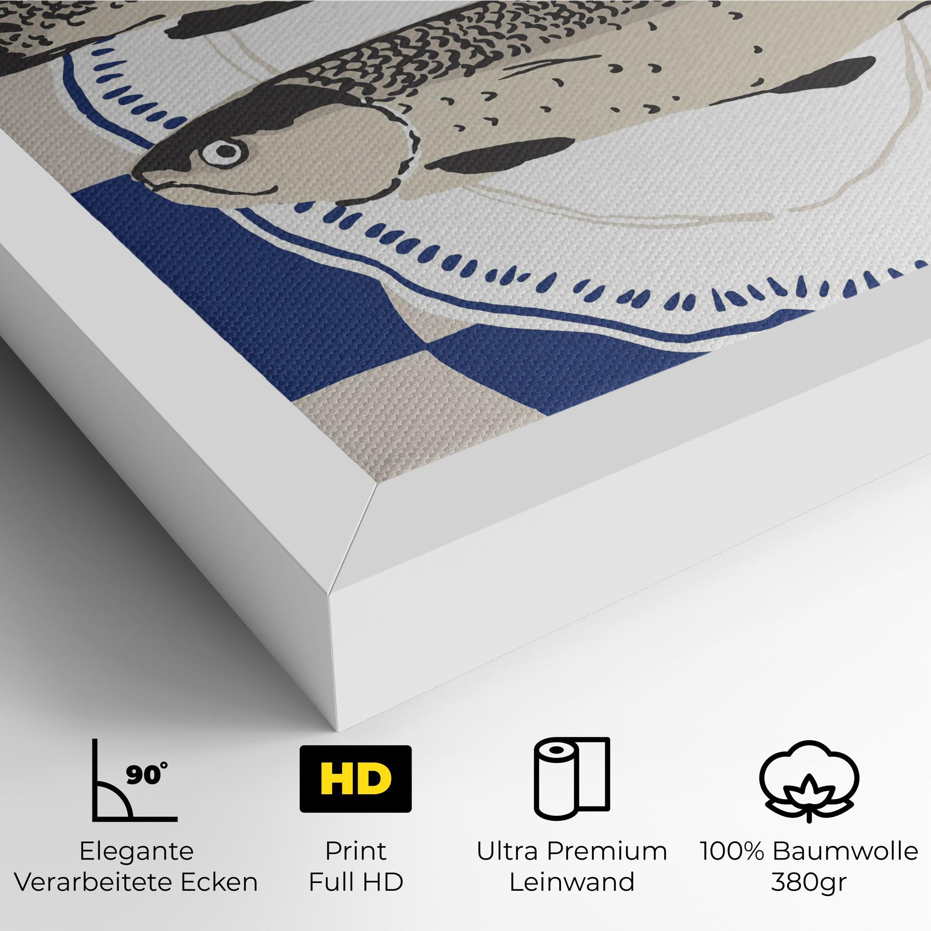 Leinwandbild Food Fish mockup 4