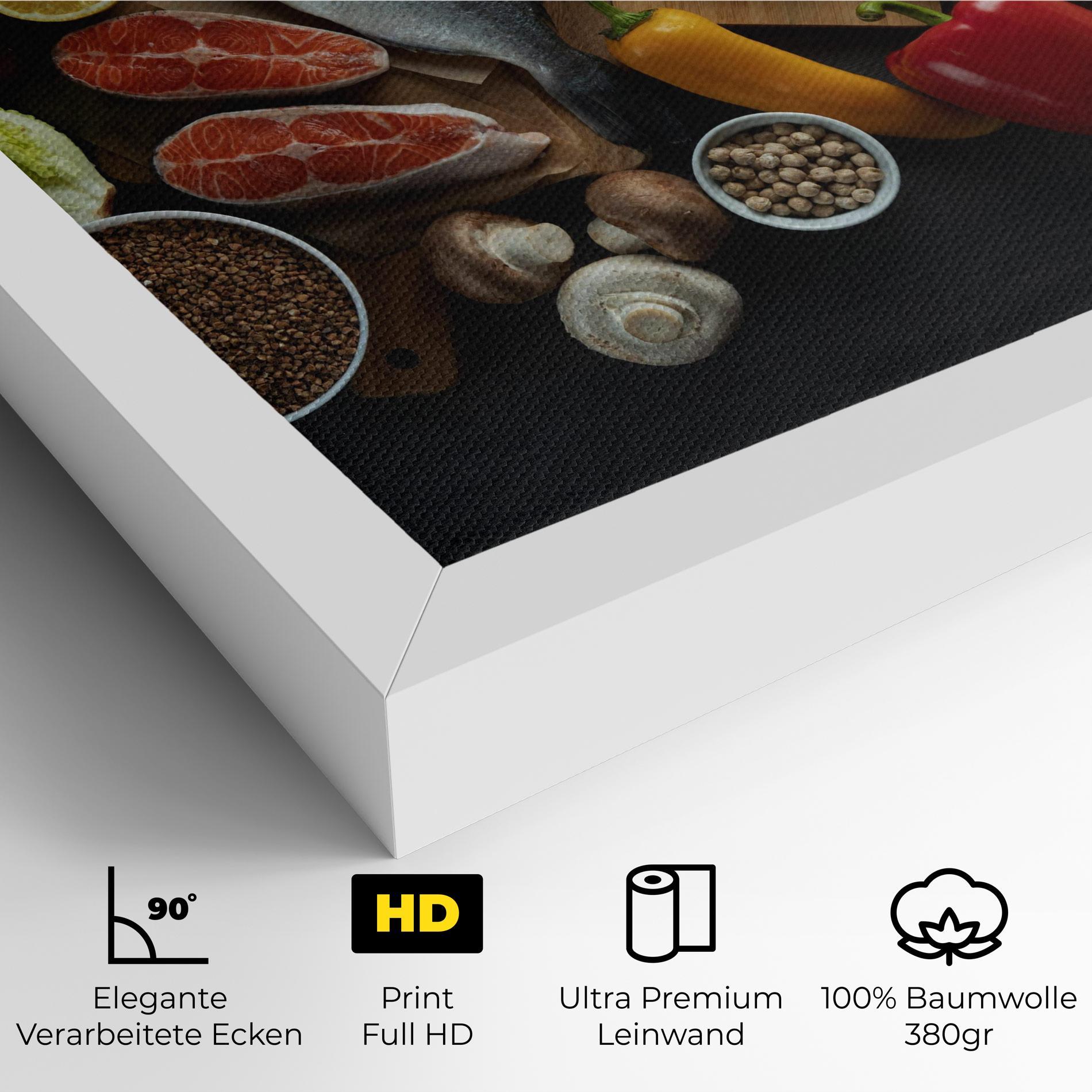 Leinwandbild Food Ingredients mockup 4