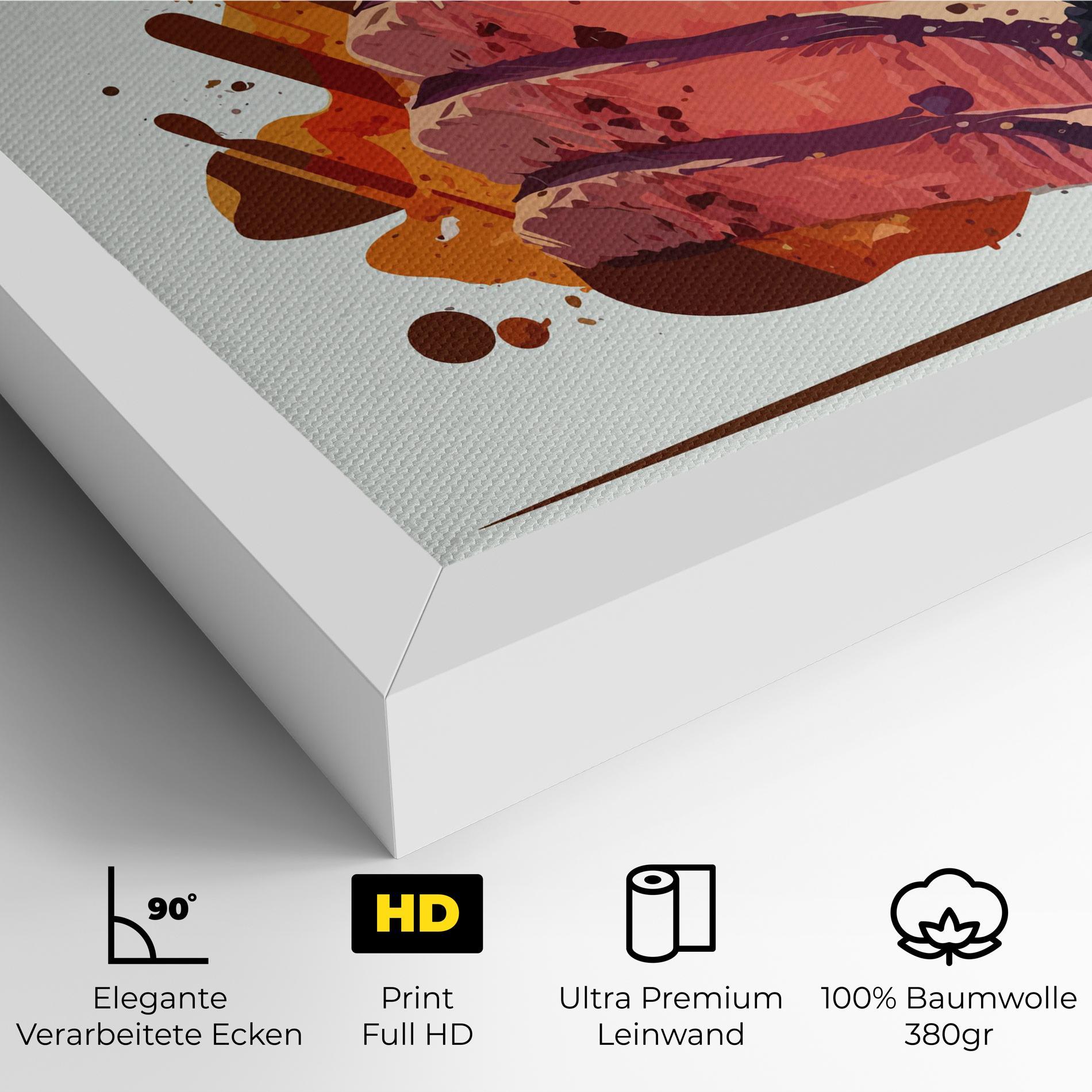 Leinwandbild Meat Floating mockup 4