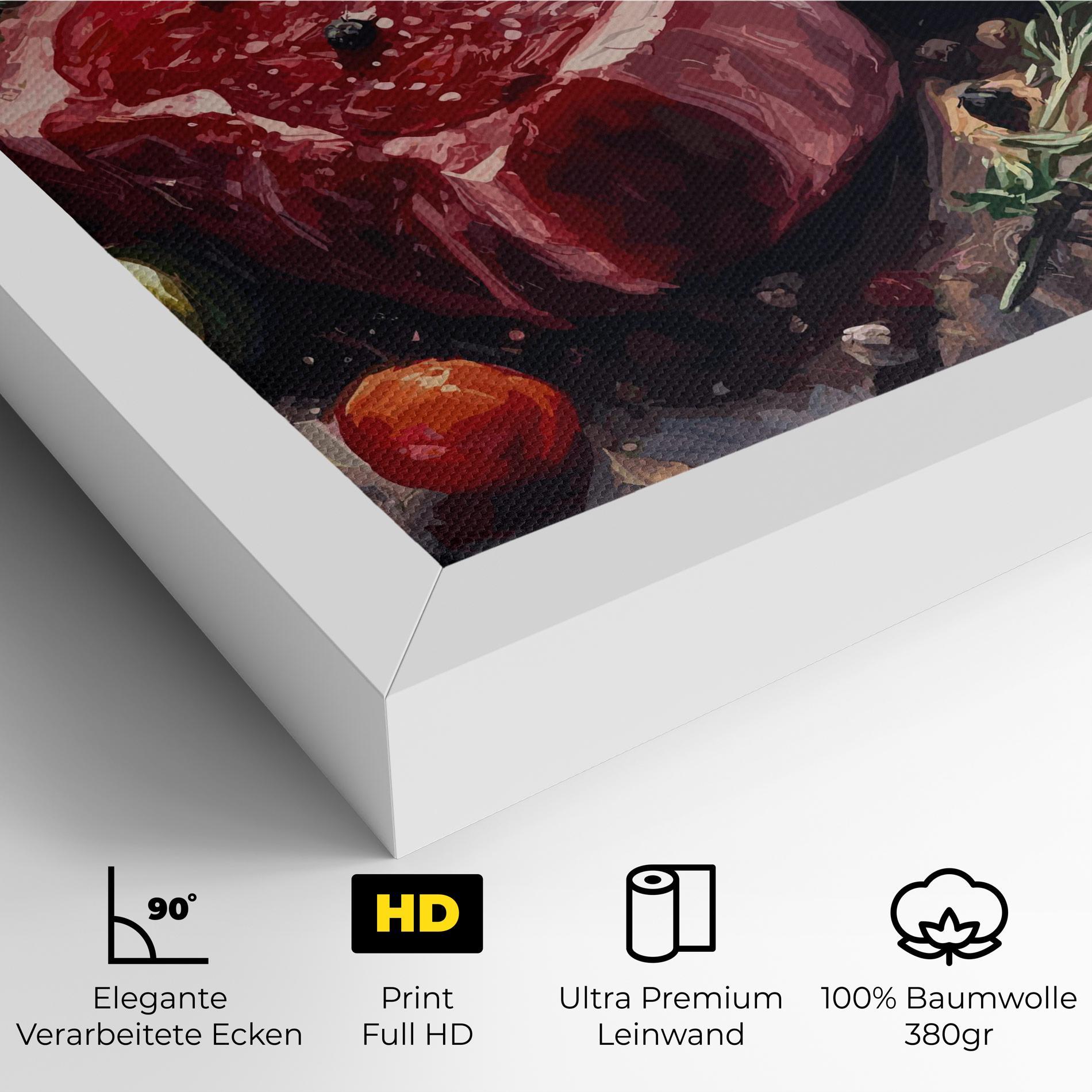 Leinwandbild Meat With Tomatoes mockup 4