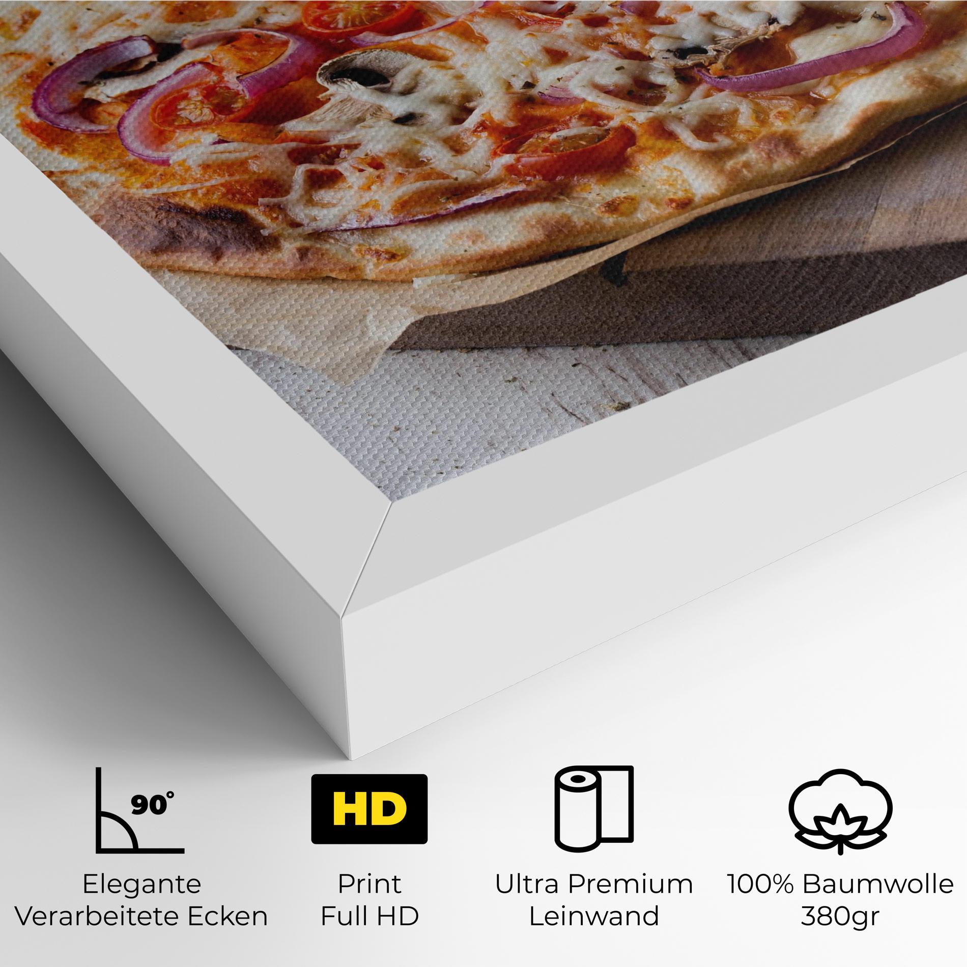 Leinwandbild Pizza mockup 4
