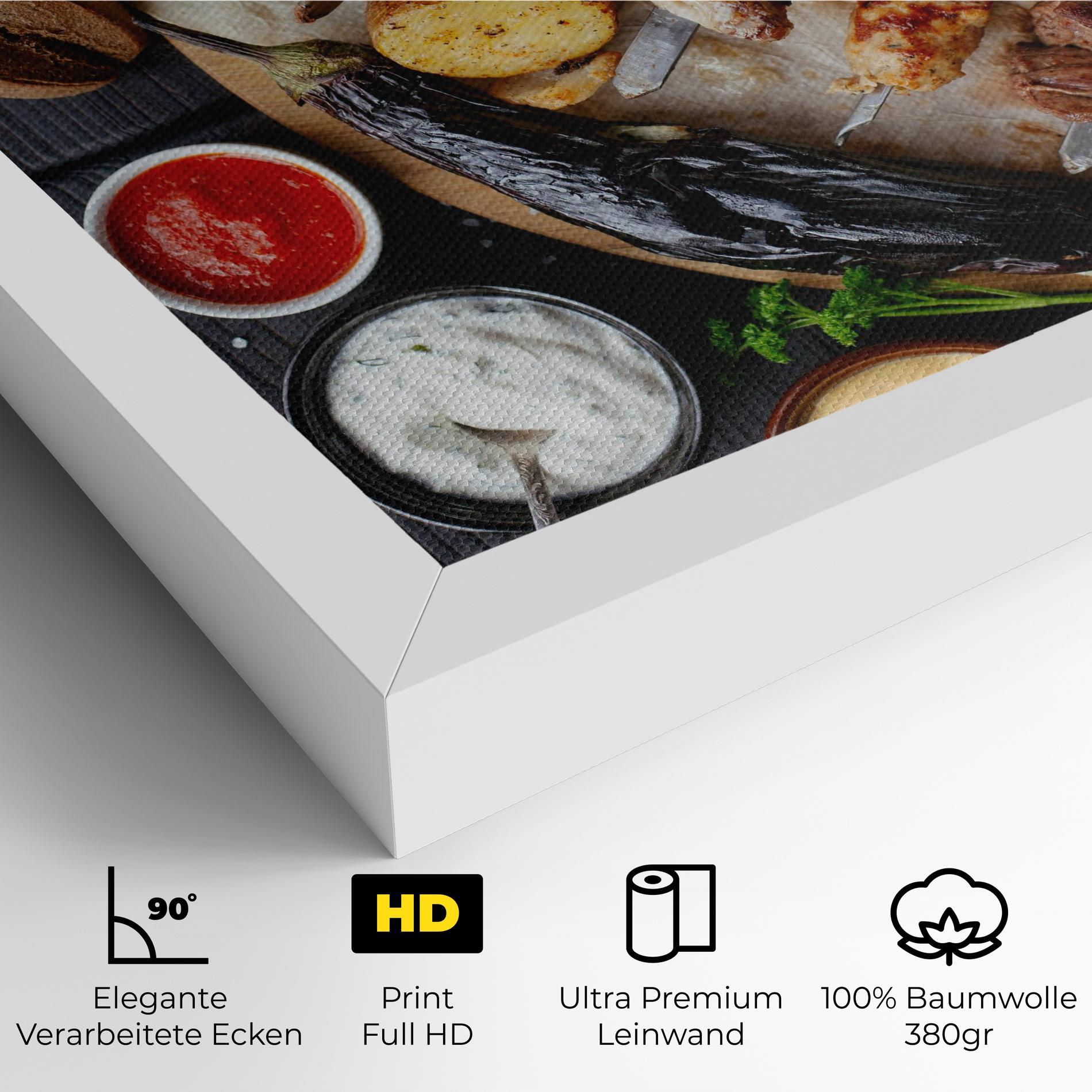 Leinwandbild Skewers mockup 4