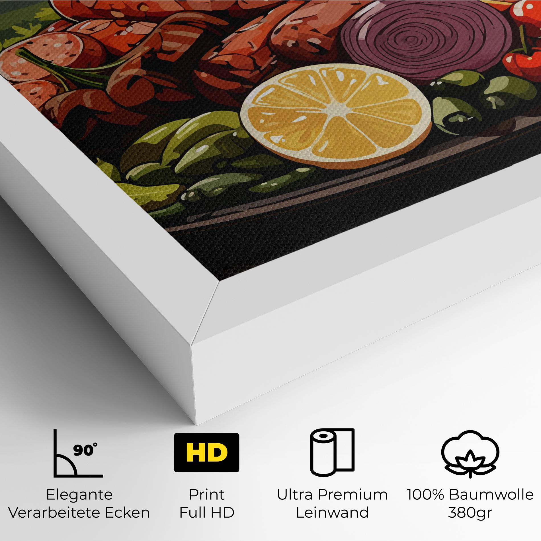 Leinwandbild Sunset Sousages mockup 4