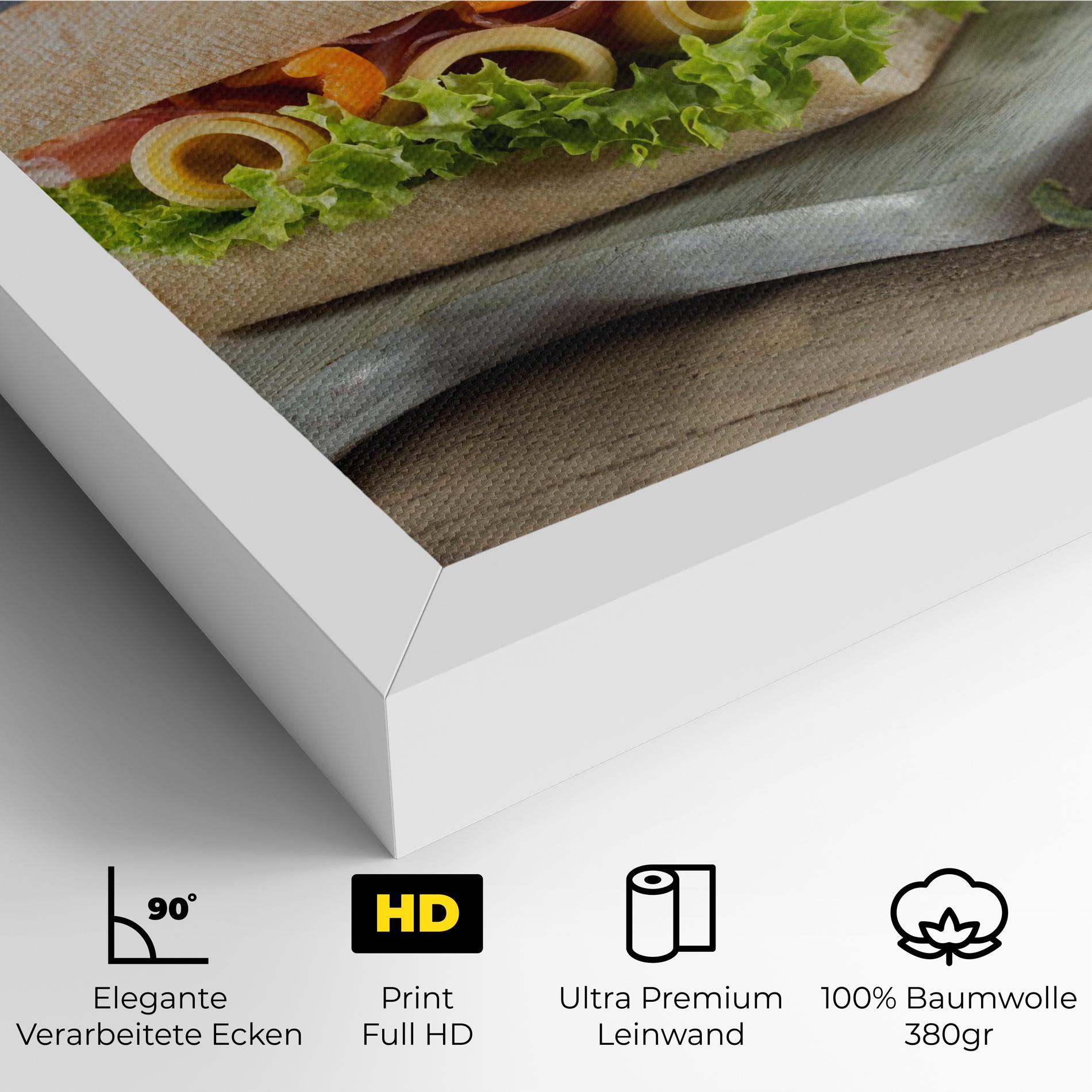 Leinwandbild Yum Sandwich mockup 4