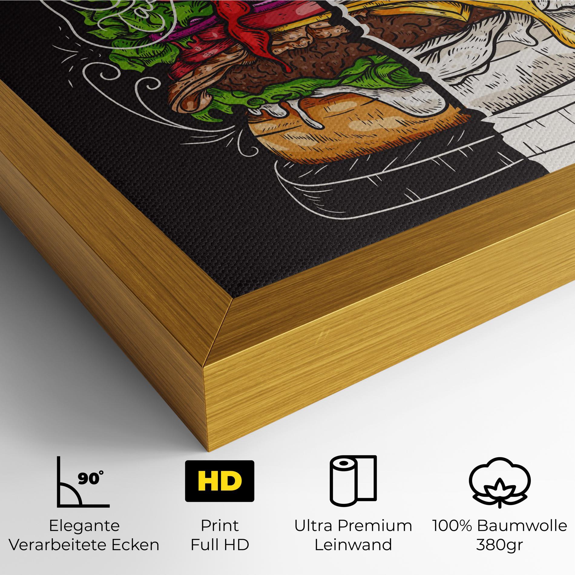 Leinwandbild Burger Art mockup 4