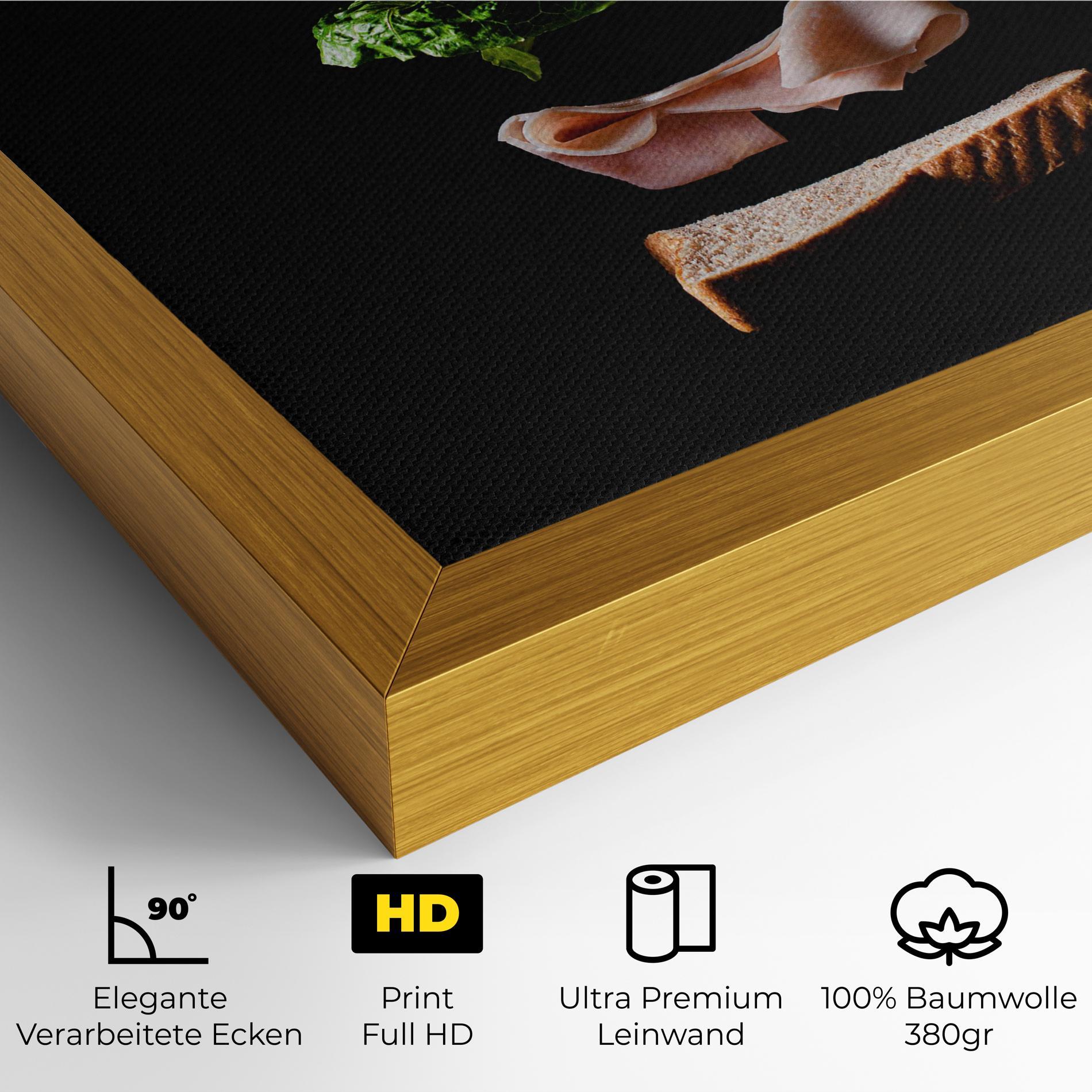 Leinwandbild Floating Sandwich mockup 4