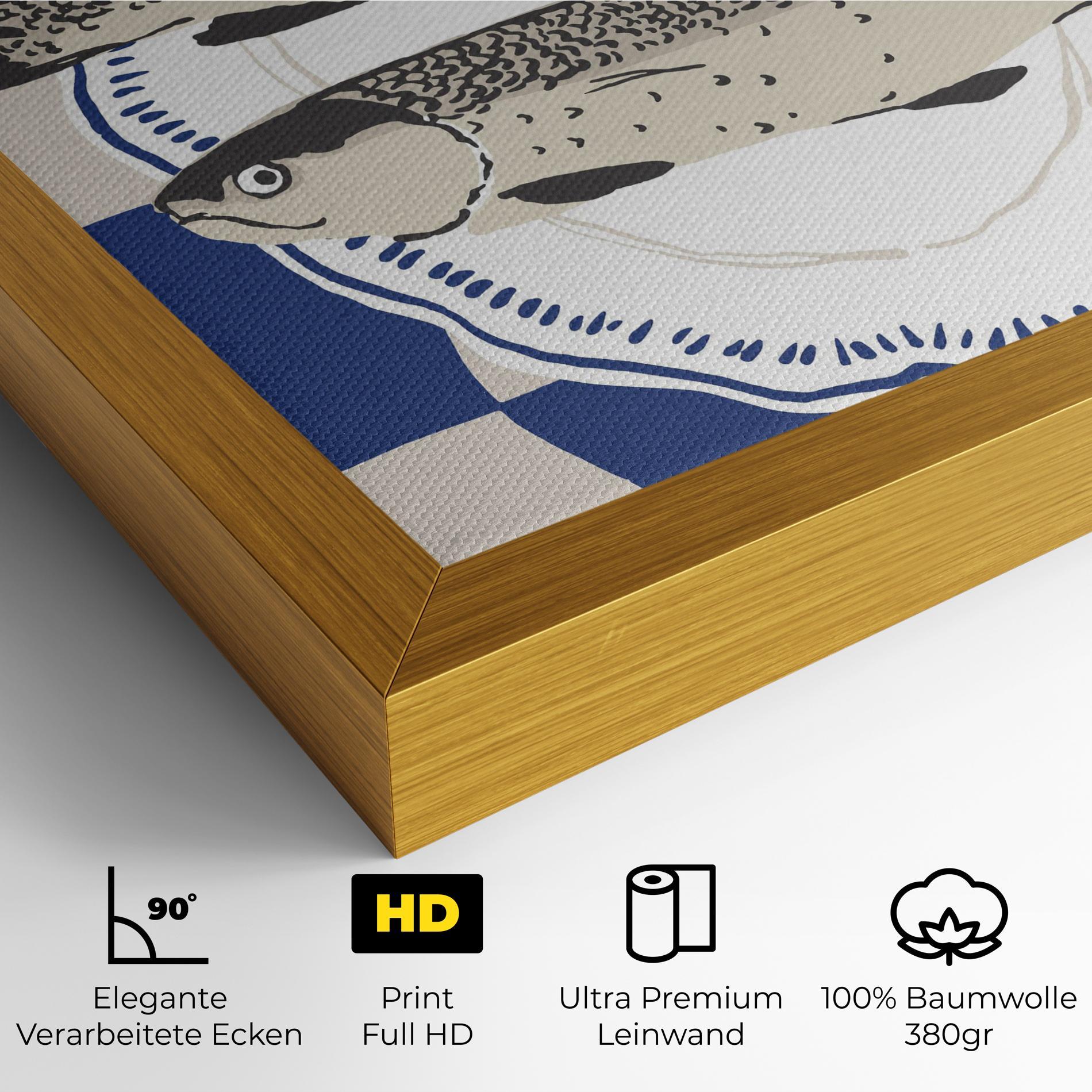 Leinwandbild Food Fish mockup 4