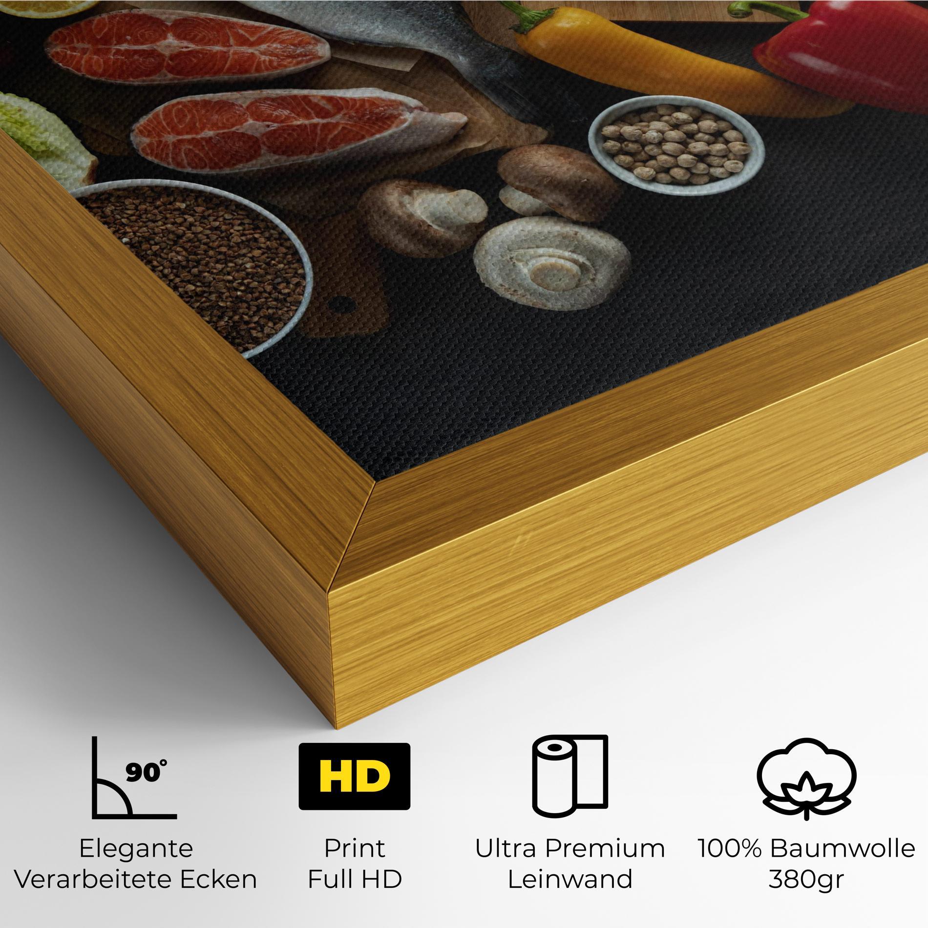 Leinwandbild Food Ingredients mockup 4