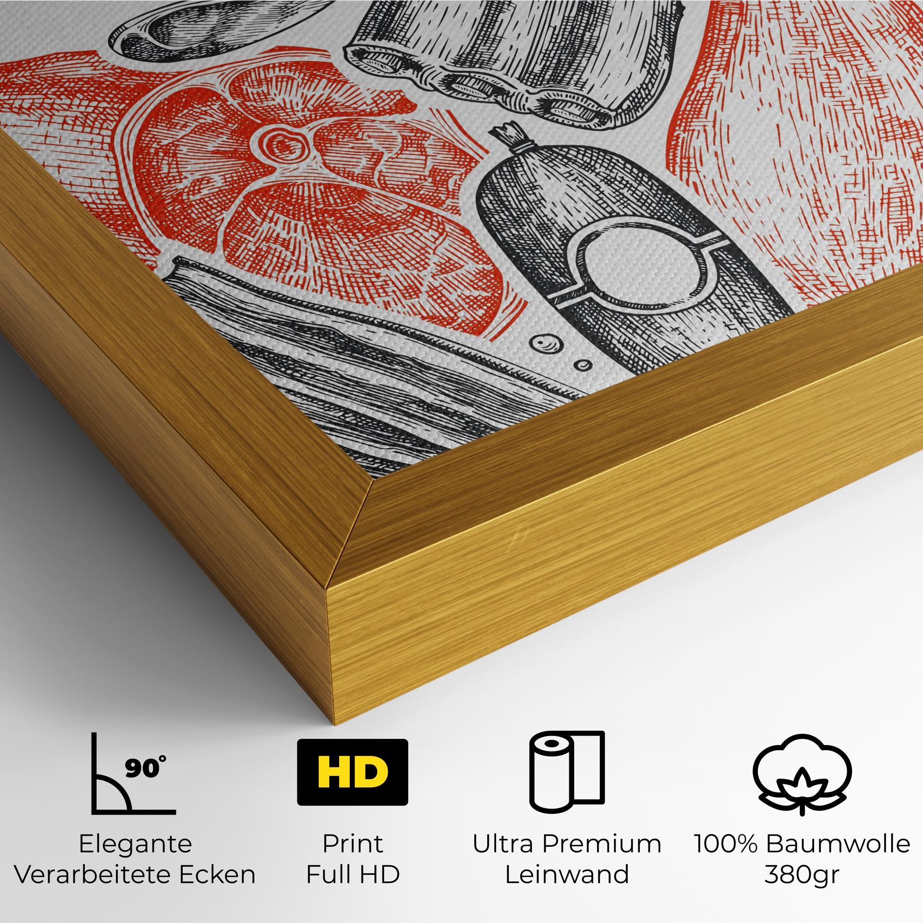 Leinwandbild Grey Orange Meat mockup 4