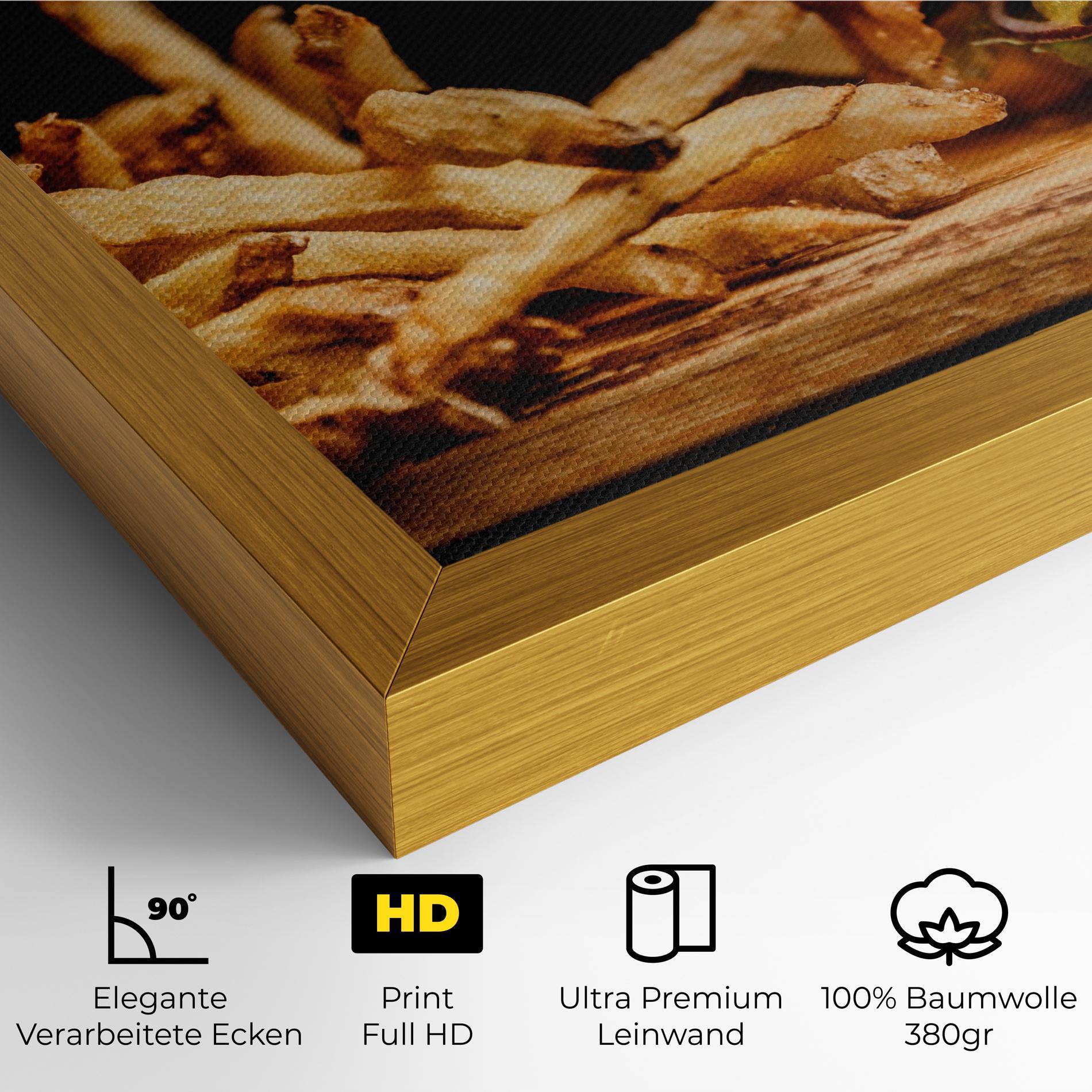 Leinwandbild Hamburger With Fries mockup 4