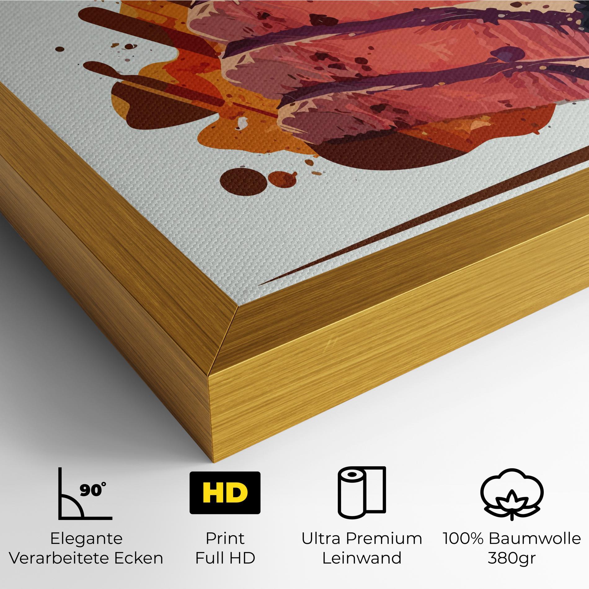Leinwandbild Meat Floating mockup 4
