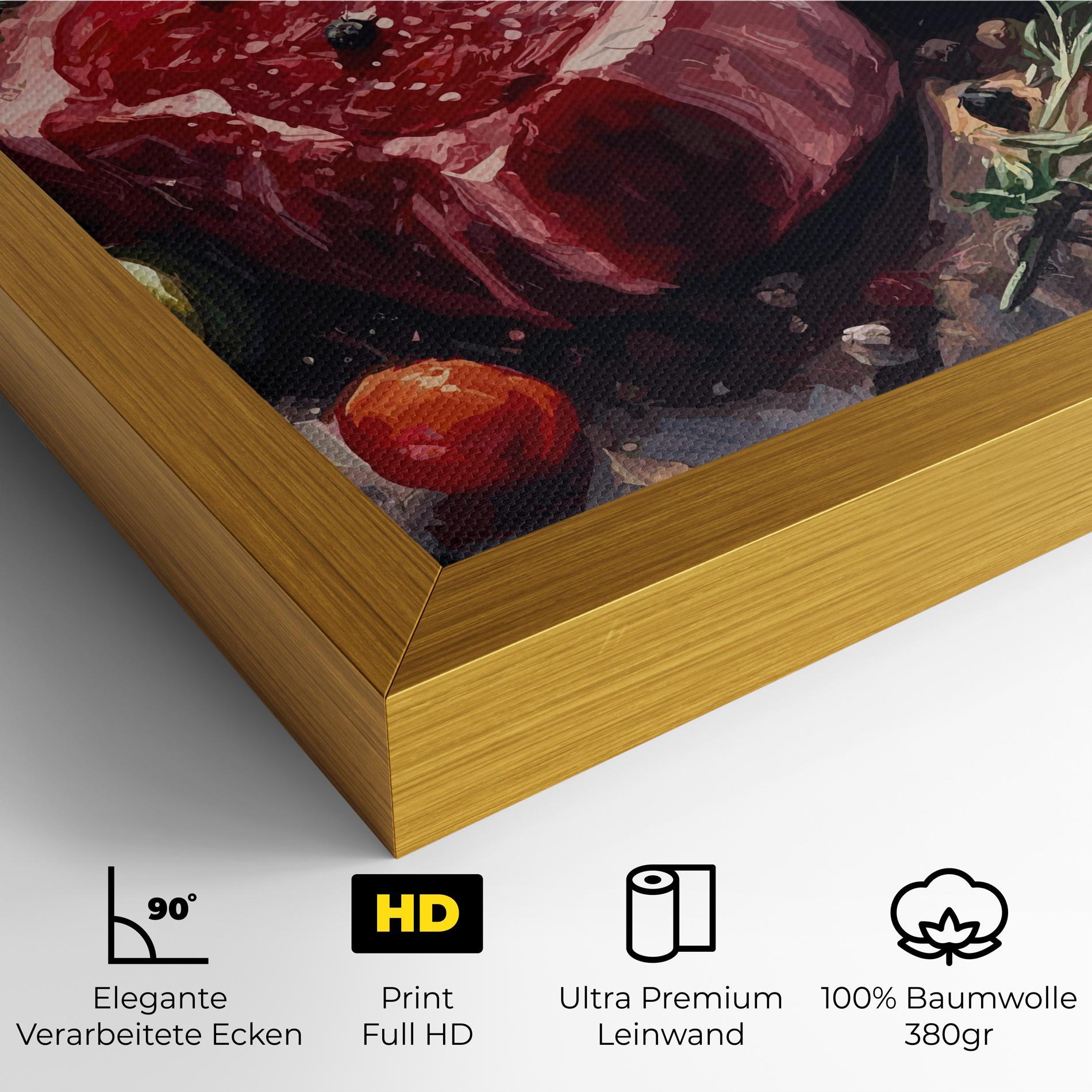Leinwandbild Meat With Tomatoes mockup 4