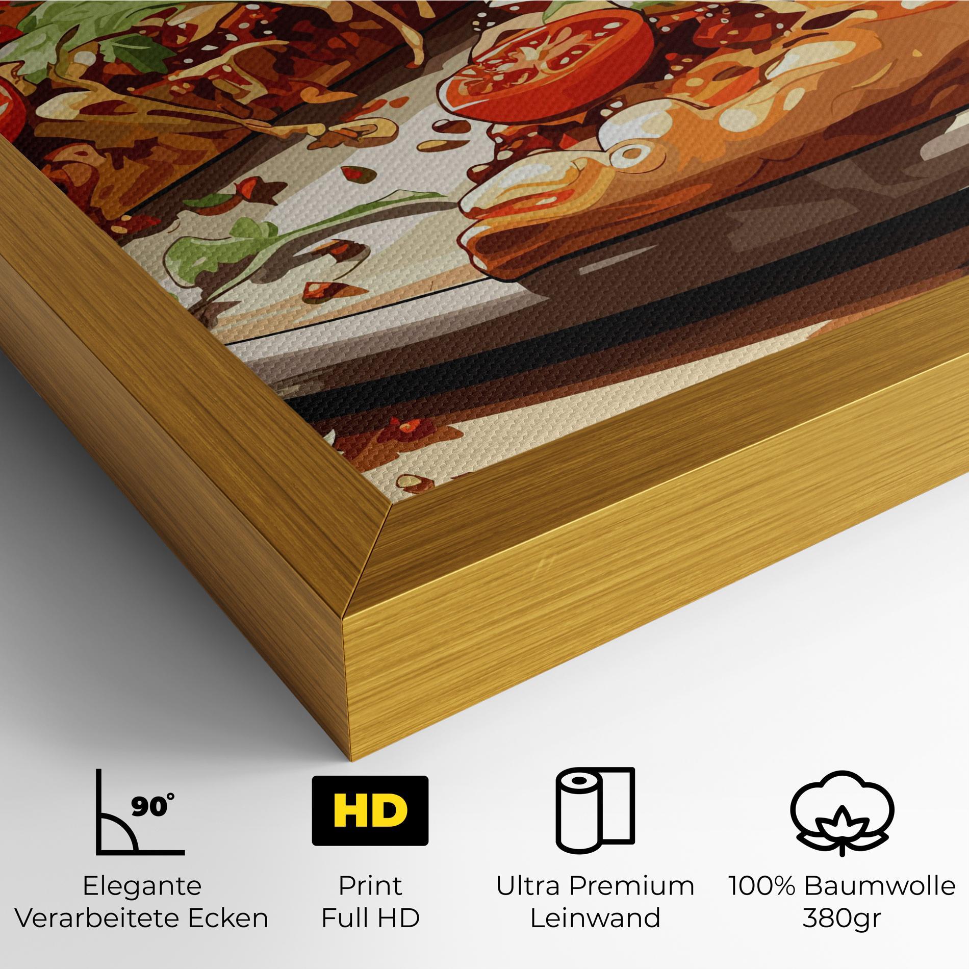 Leinwandbild Pizza View mockup 4