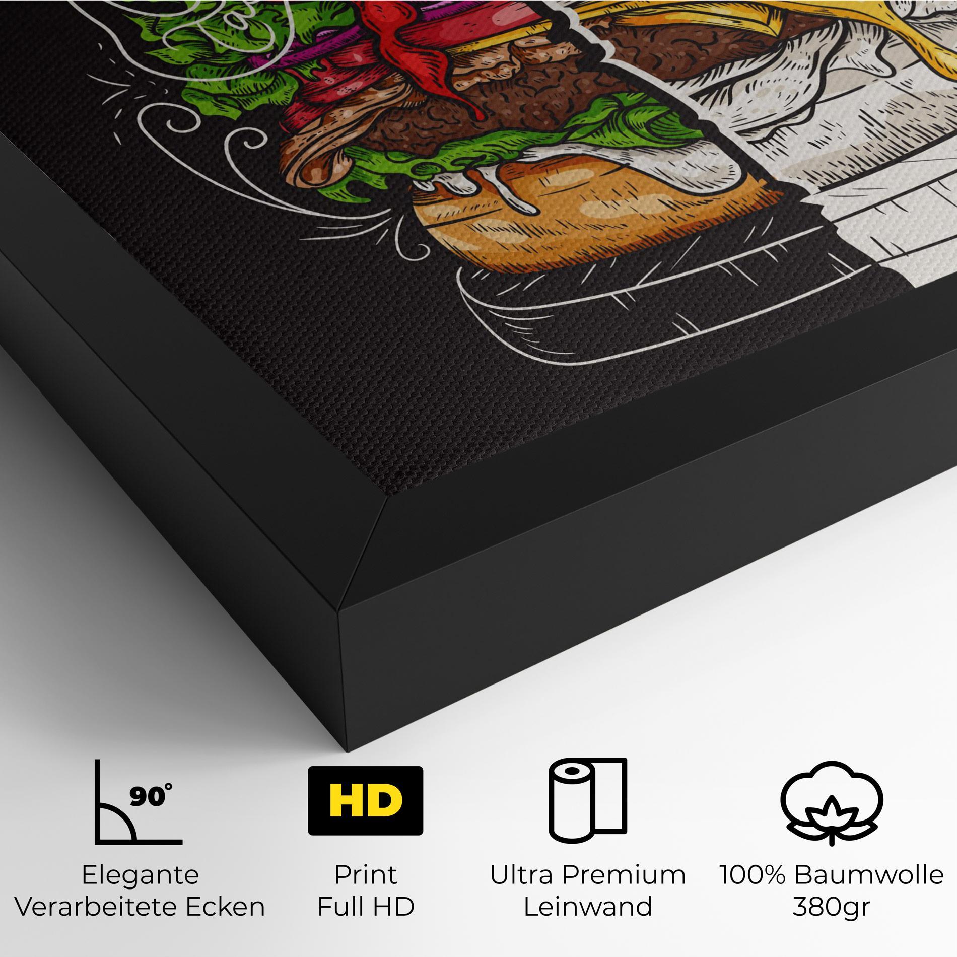 Leinwandbild Burger Art mockup 4